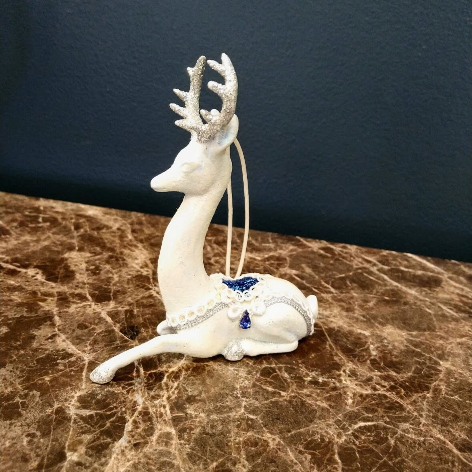 Katherine's Collection Azure Light Blue Reindeer Ornament