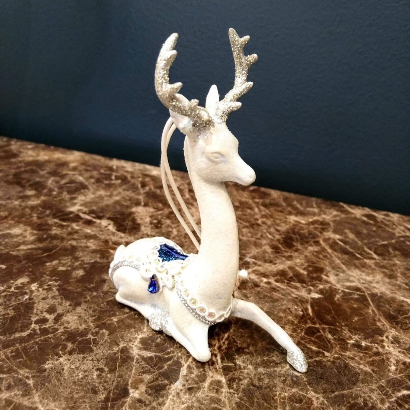 Katherine's Collection Azure Light Blue Reindeer Ornament