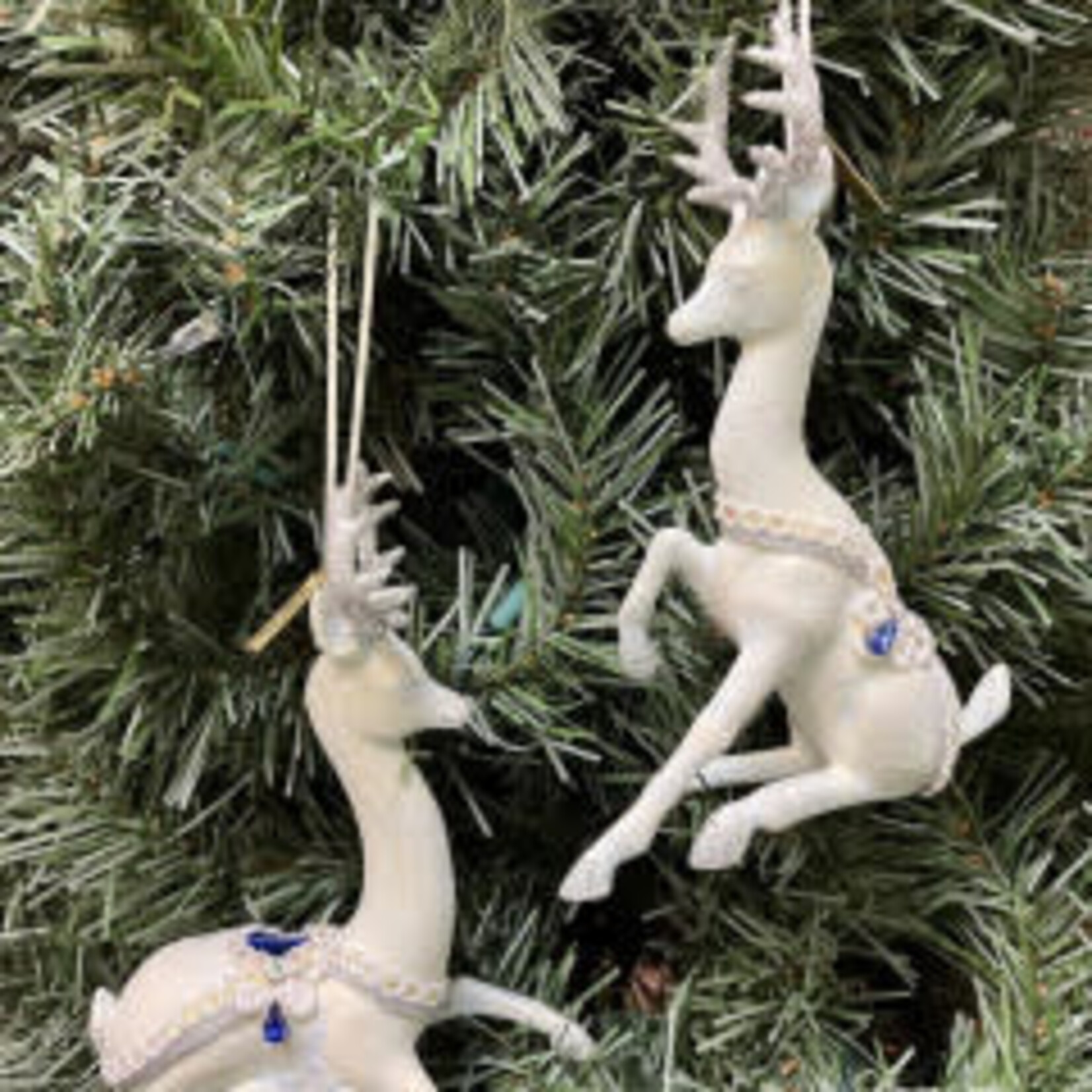 Katherine's Collection Azure Light Blue Reindeer Ornament