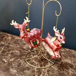 Katherine's Collection Retro Reindeer Glass Ornament