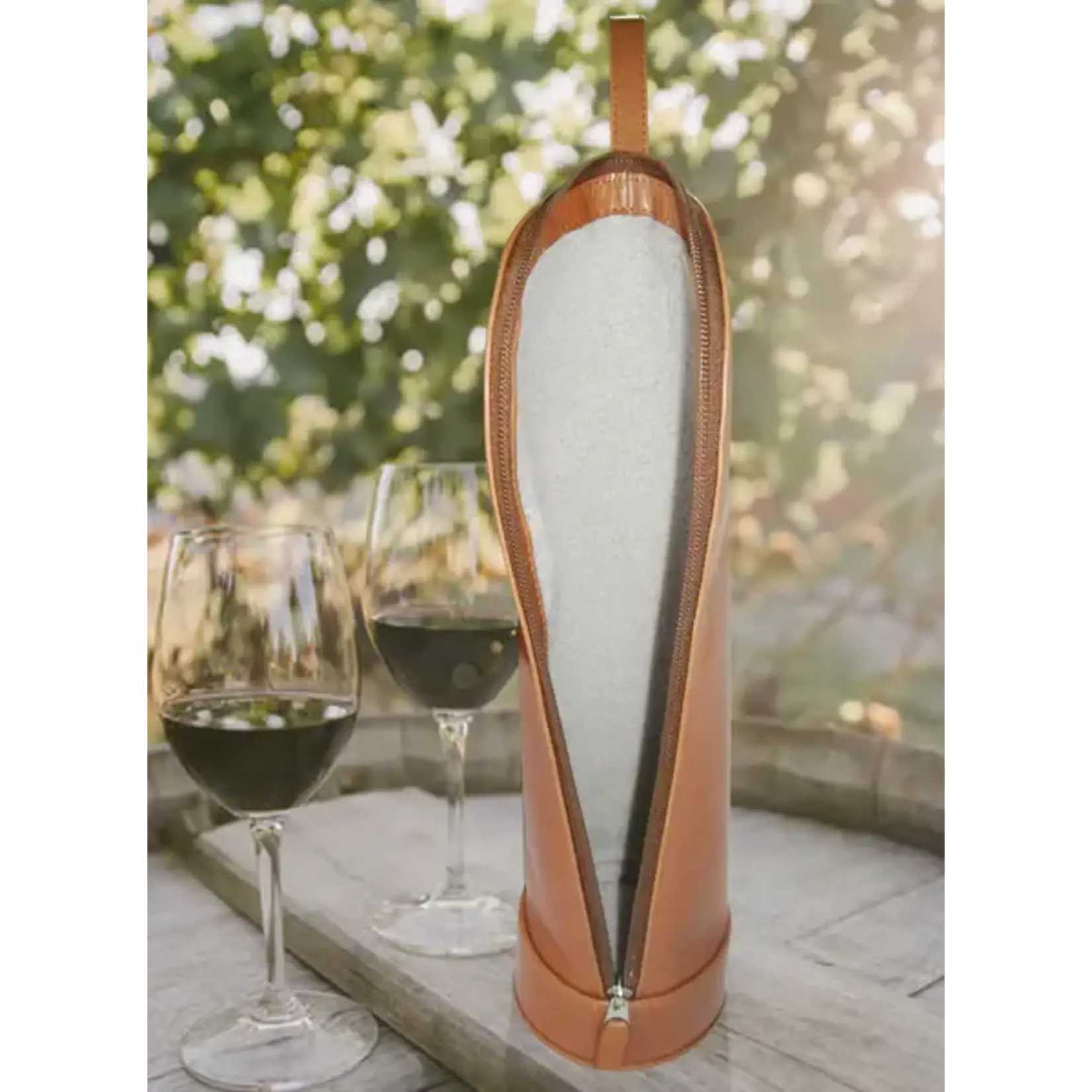John Cole Black Richard Crocodie Single Wine Carrier