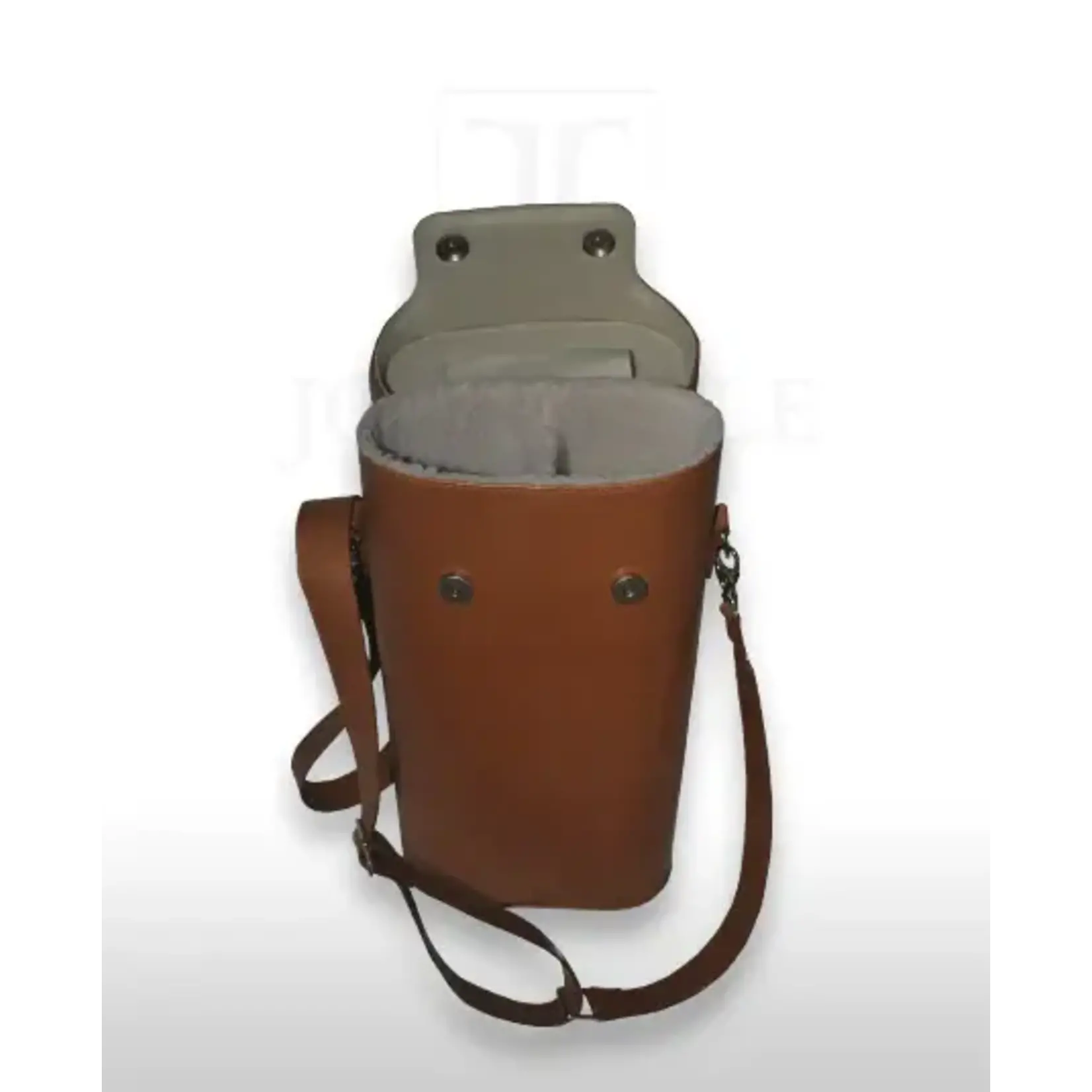 John Cole Caramel Crinkled Randy Double Wine Carrier