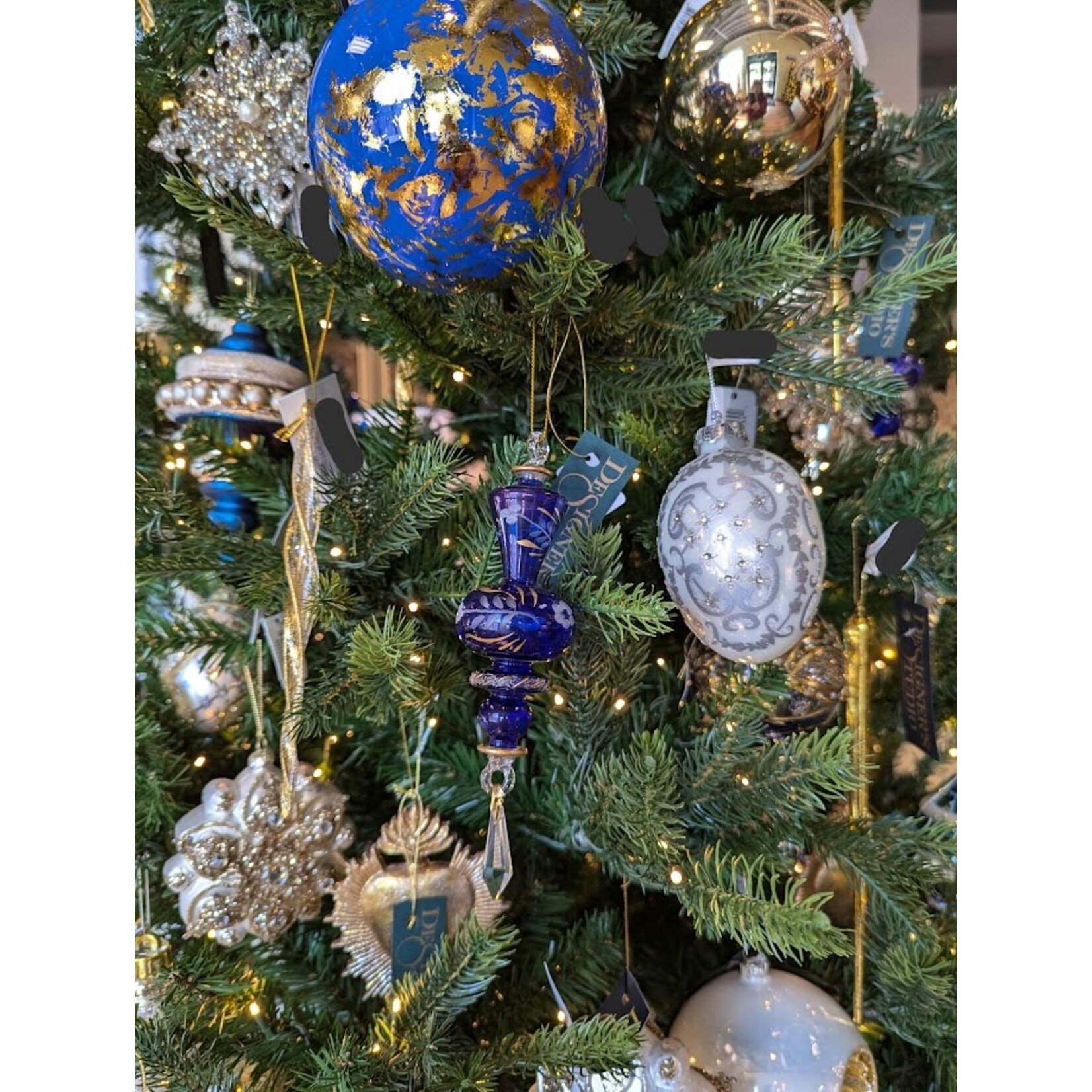 Shishi LLC Glass Whirl Leaf Gold Ornament Icicle