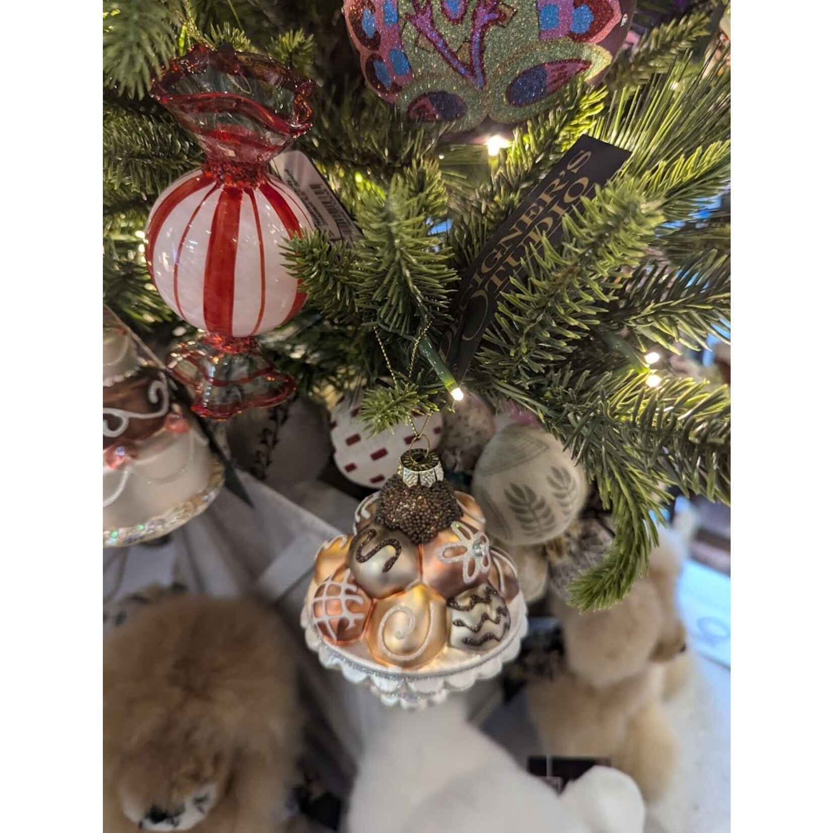 Katherine's Collection Glass Chocolate Mix on Stand Ornament