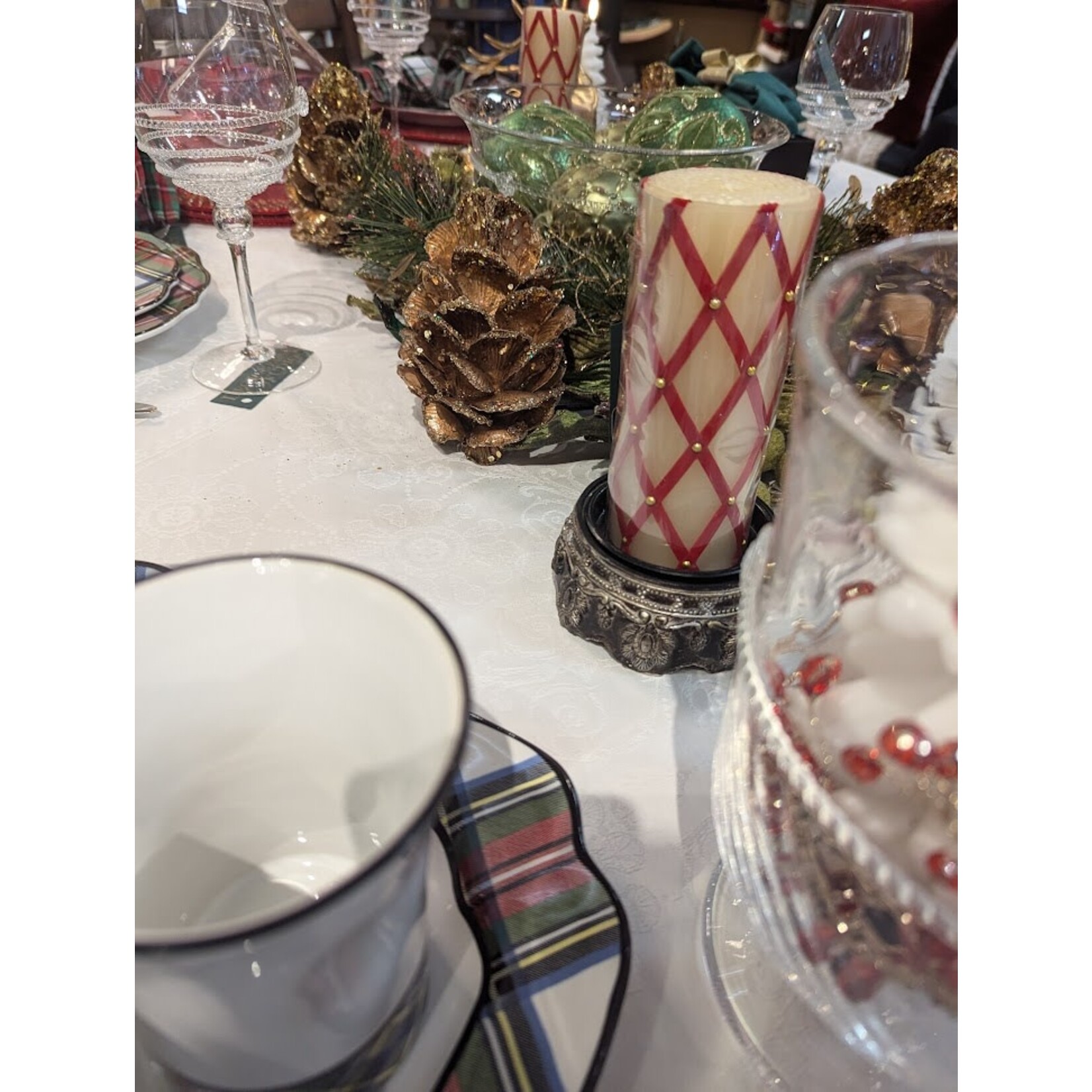 The Lam Lee Group Wooden and Silvered Candleholder Riser 4.5"