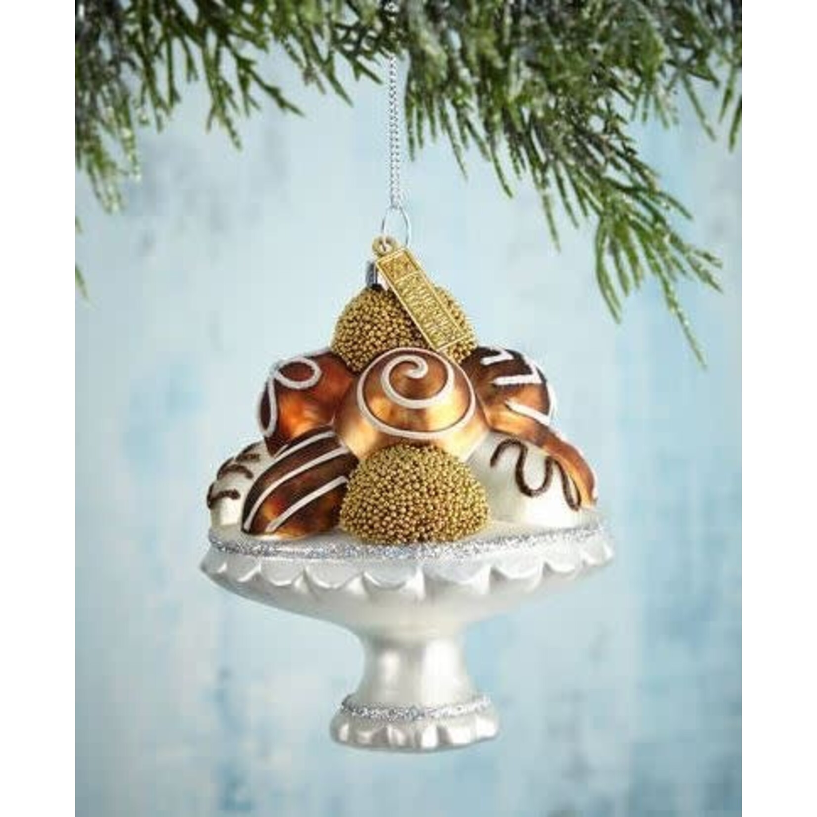 Katherine's Collection Glass Chocolate Mix on Stand Ornament