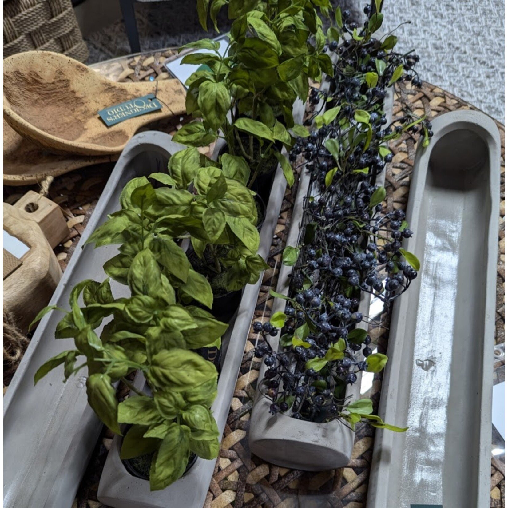 Napa Home and Garden Gray Concrete Pipe Cachepot 23.5" x 4"