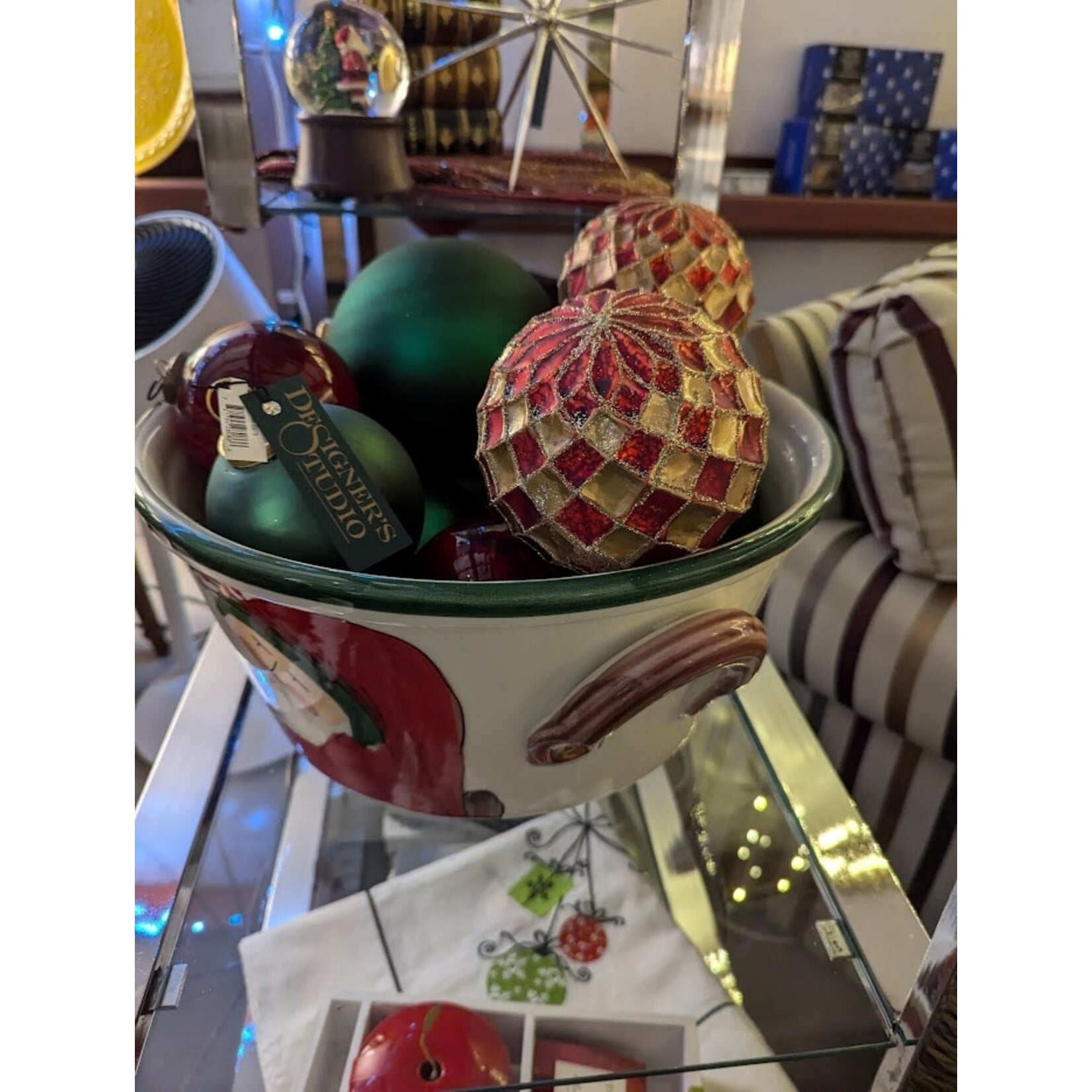 Zodax Rustic Metallic Green Ball Ornament