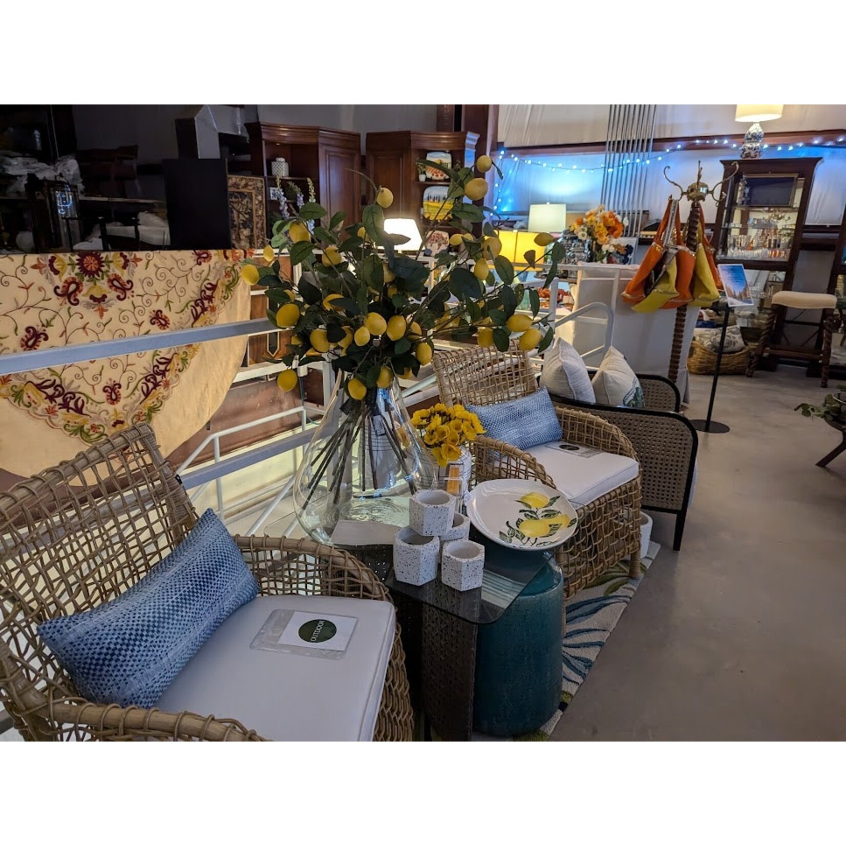 Kevin O'Brien Studio Staccato Navy Harbor Performance Weather Resistant Pillow 10"x20"