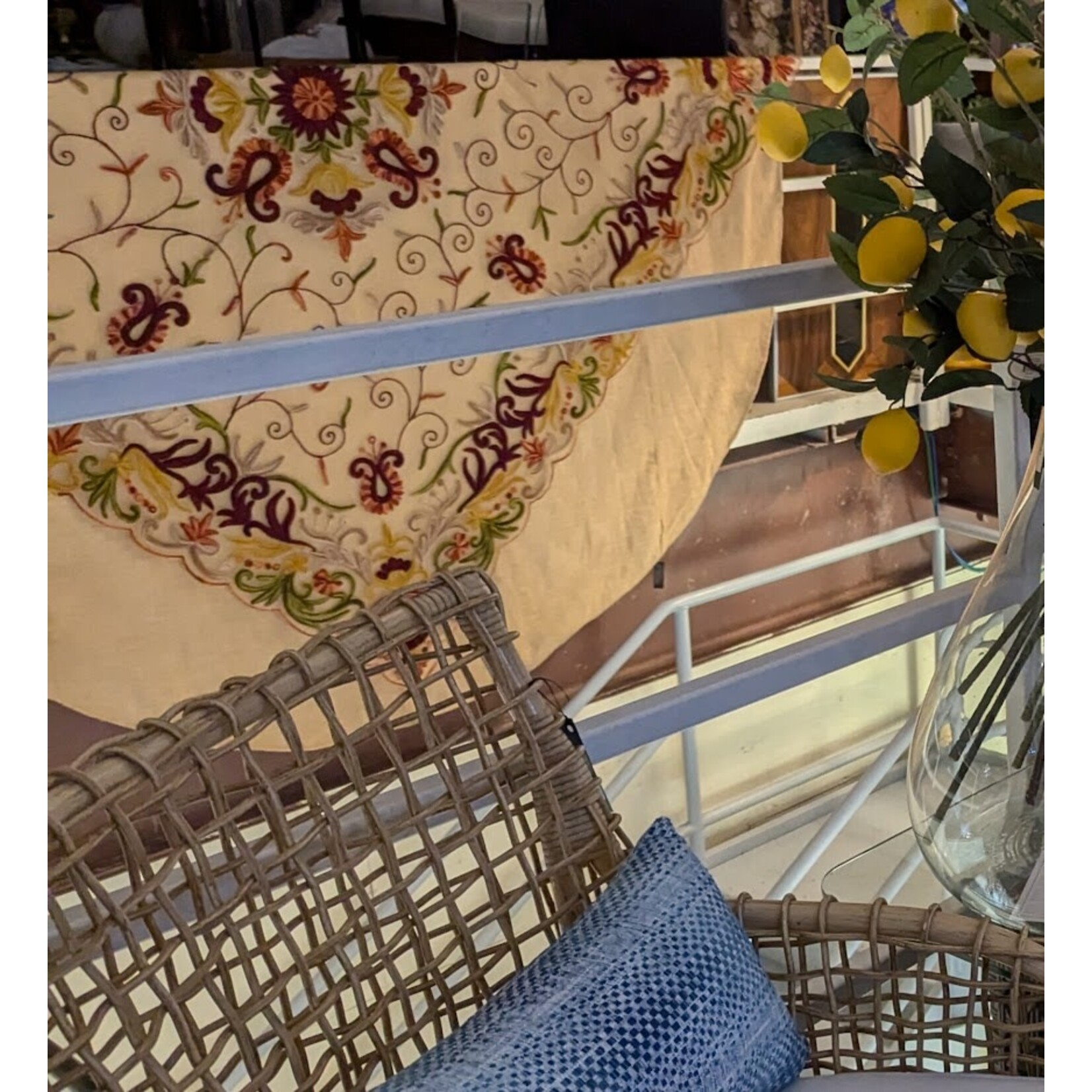 Saro Trading Company Tablecloth Multi  84"