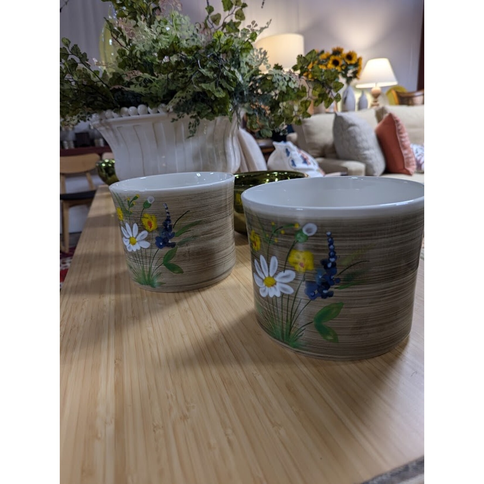 Carole Stupell LTD Ernestine Virden Cannon Mercer Cache Pot Set of 2