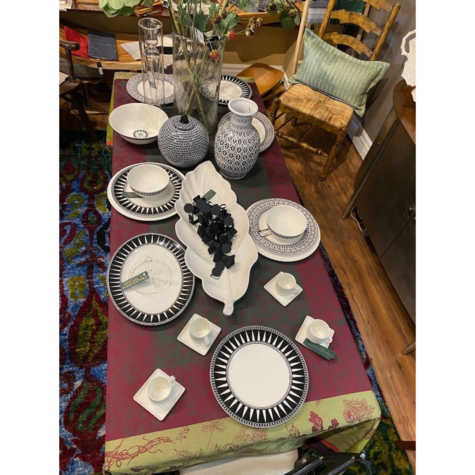 Caskata Marrakech Black Rimmed Dinner Plate