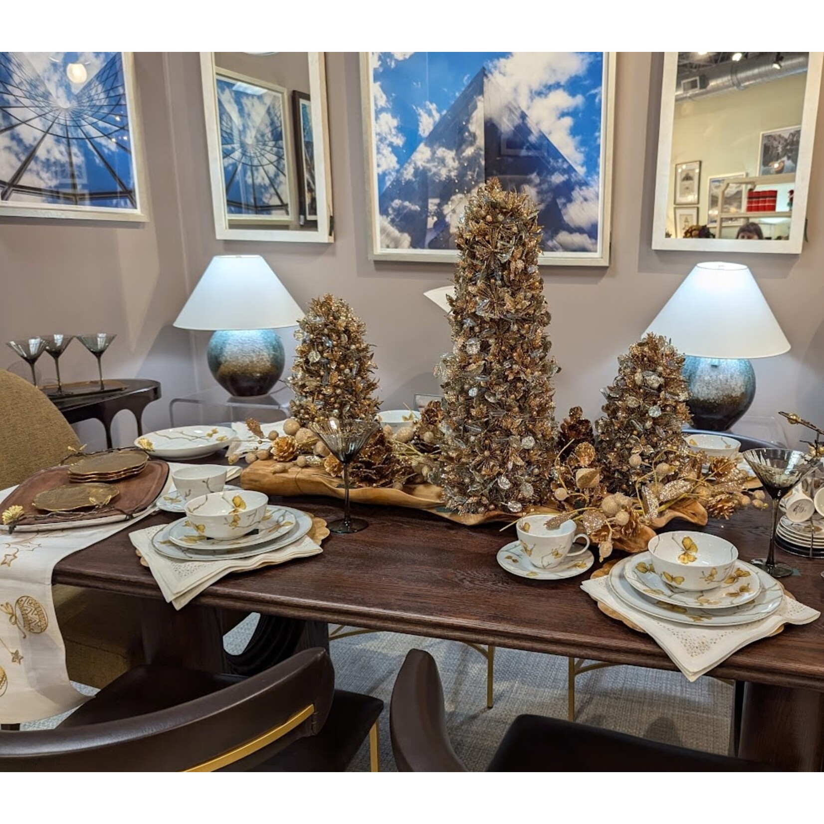 Michael Aram Butterfly Ginkgo Gold Dinnerware 5 Piece Setting