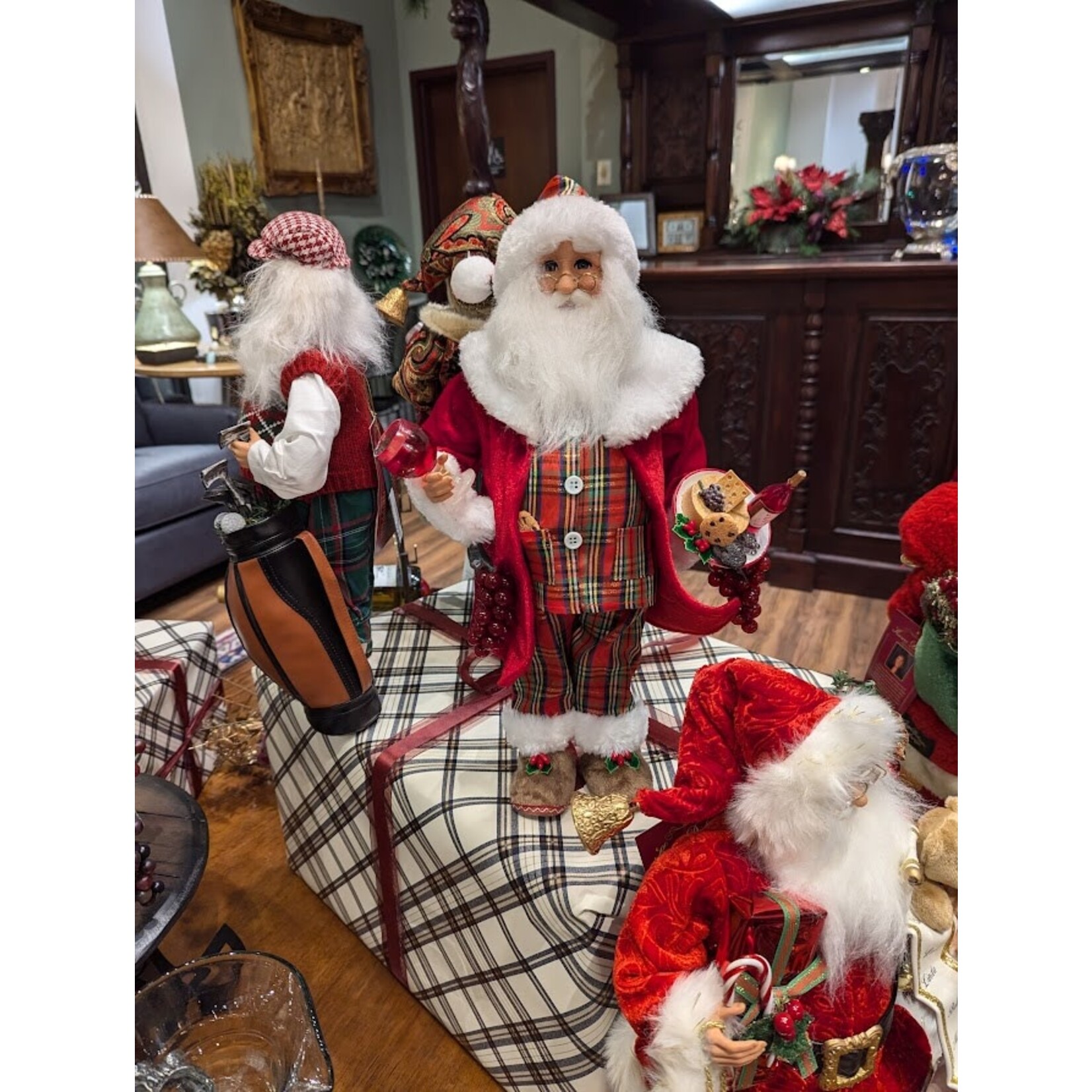 Karen Didion Originals Midnight Snacking with Wine Santa