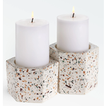 Texxture Terrazza Cement Hex Candleholder Planter