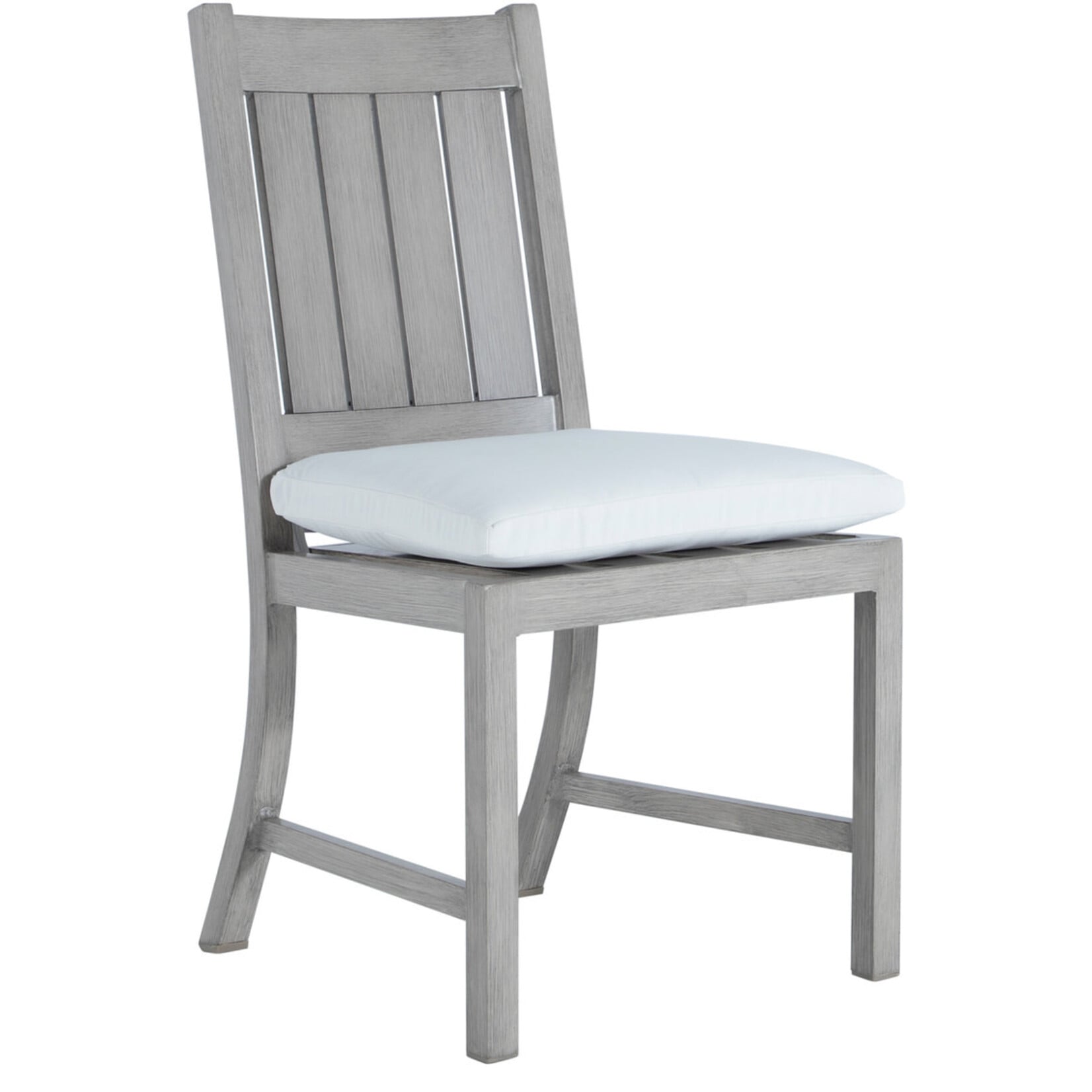 Summer Classics Club Croquet Aluminum Oyster Side Chair & Wisteria Ivy Cushion
