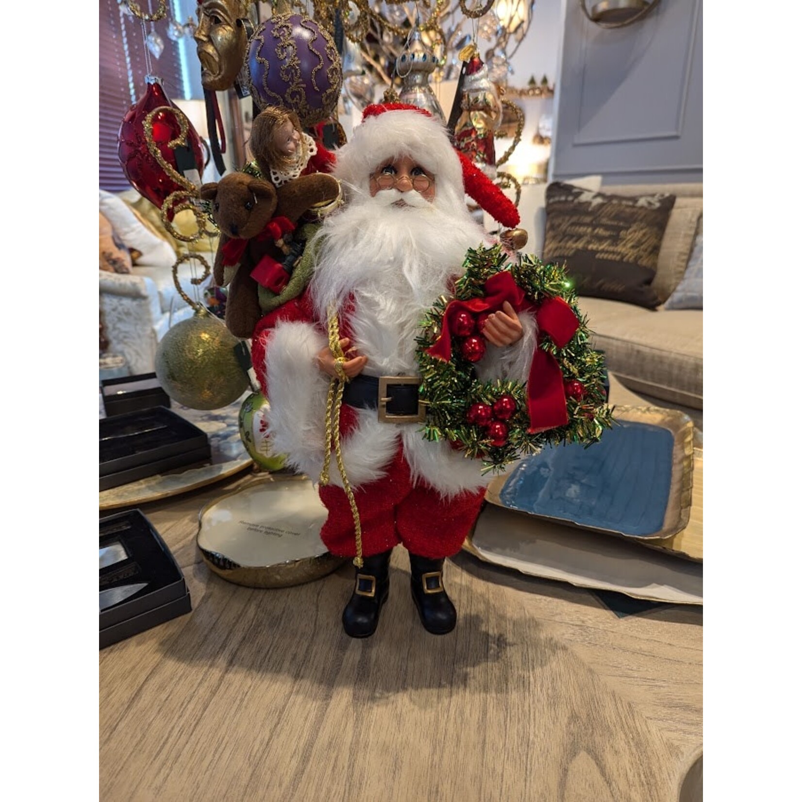 Karen Didion Originals Wreath and Gifts Santa