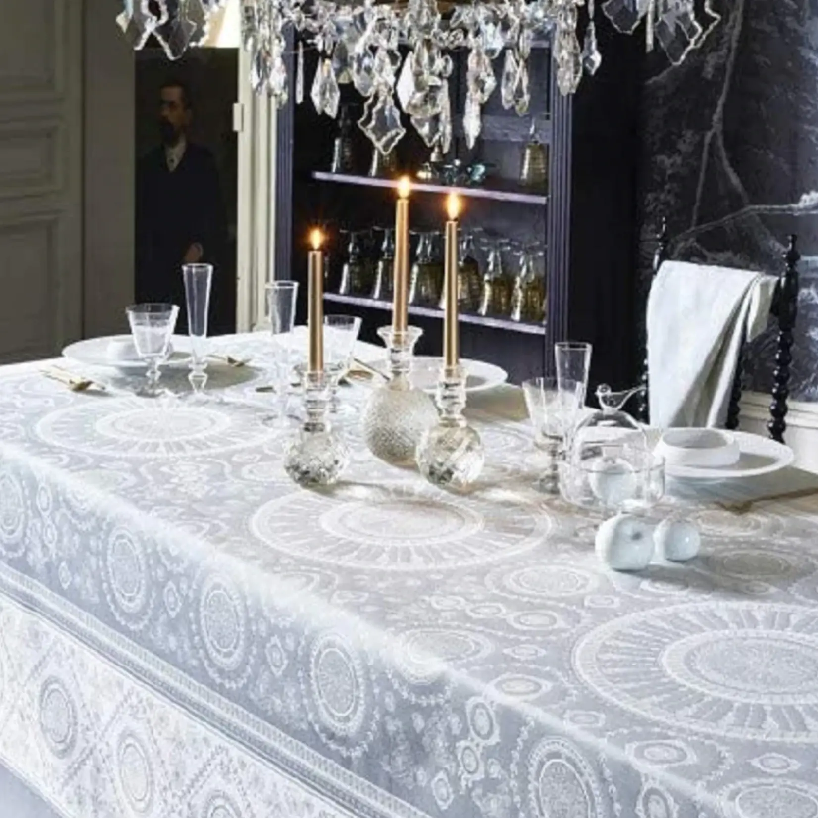 Garnier Thiebaut Imperatrice Uni Argent Cotton Napkin
