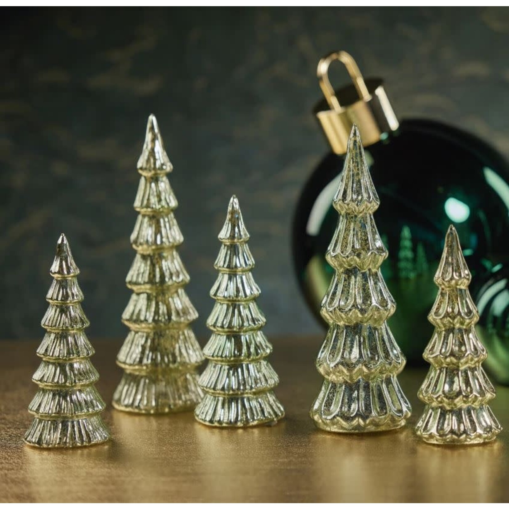 Zodax Linden LED Glass Tree Light Green