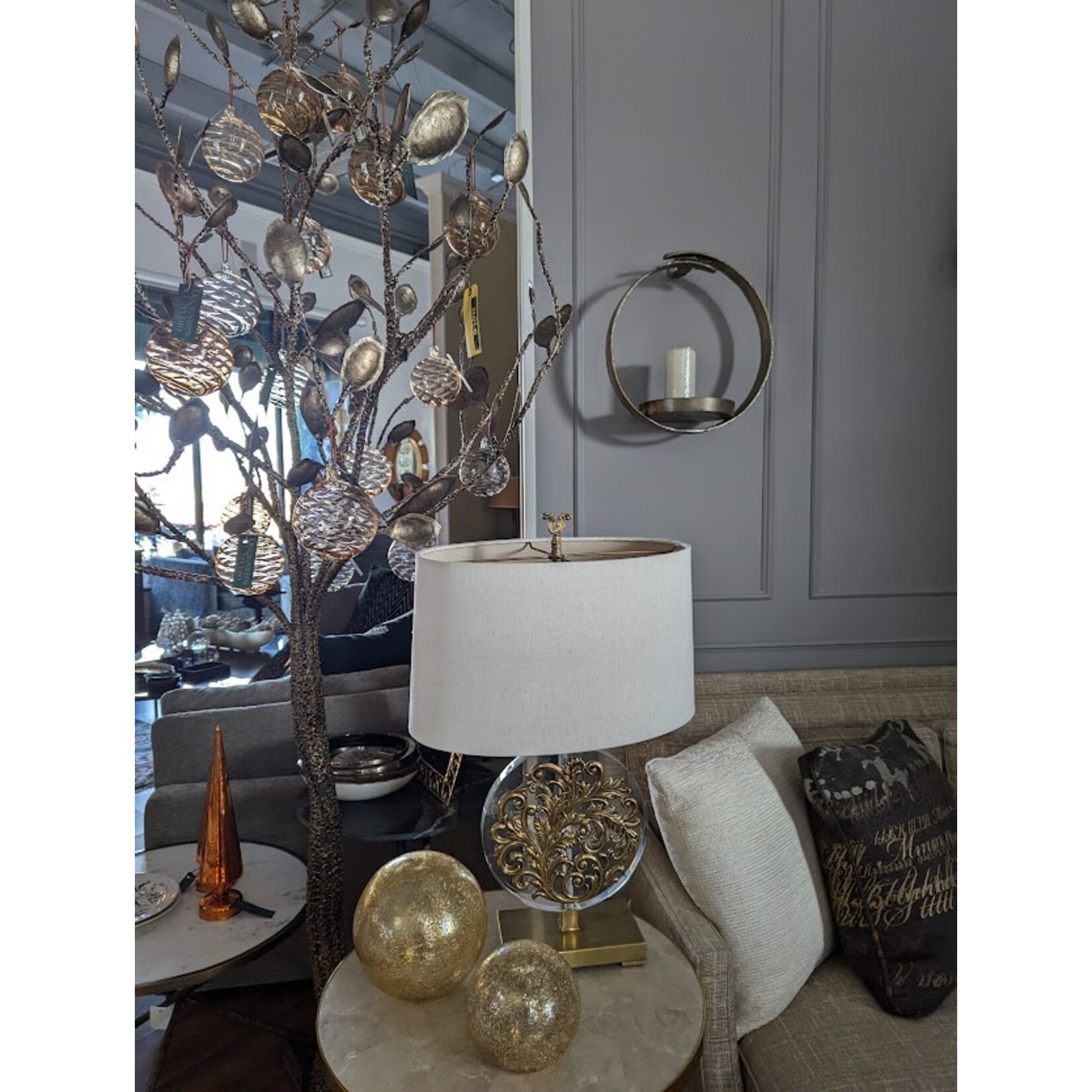 RAZ Imports Blown Glass Ball Ornament 4"
