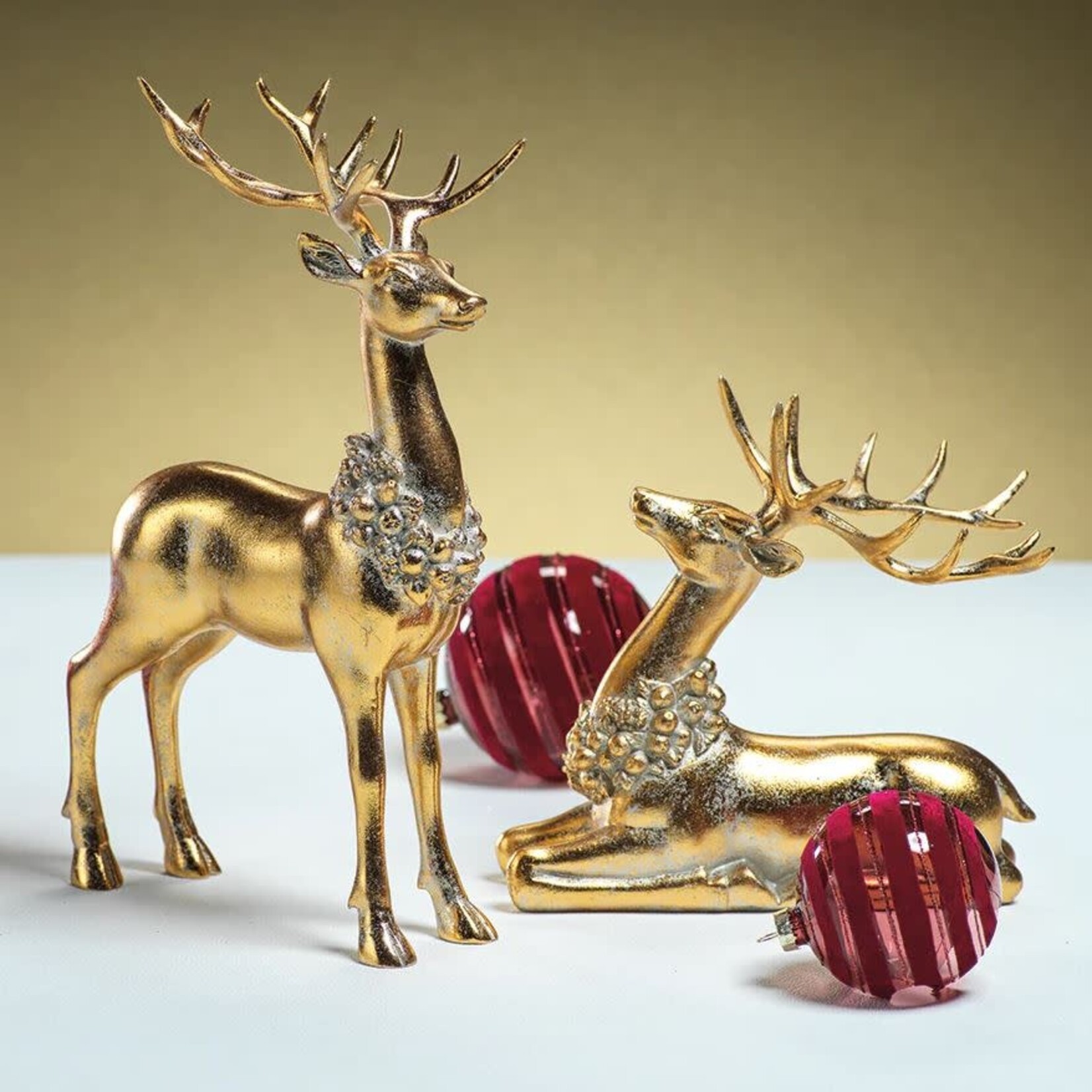 Zodax Large Deer with Ornamental Wreath