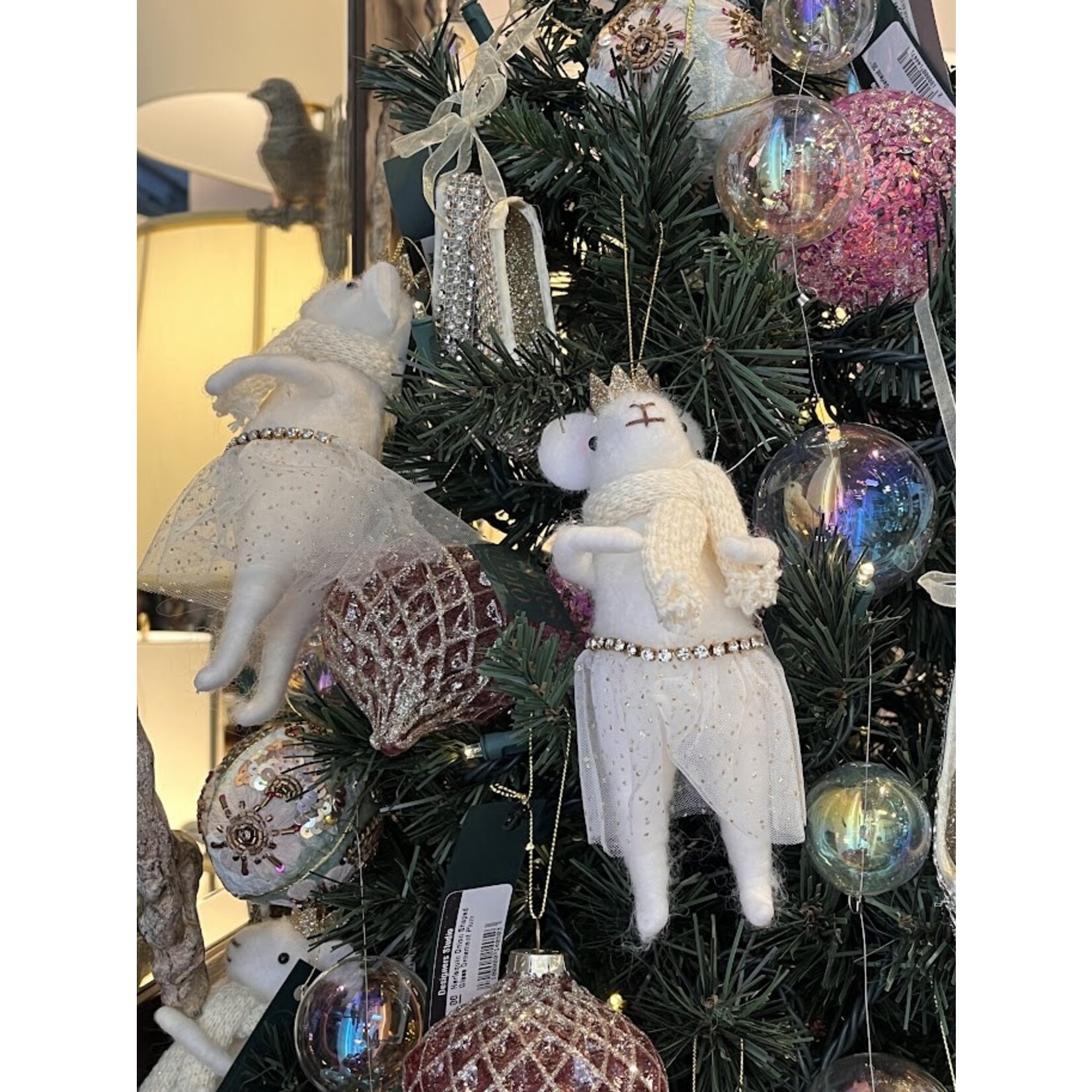 RAZ Imports Crowned Mouse Ornament 6.75"