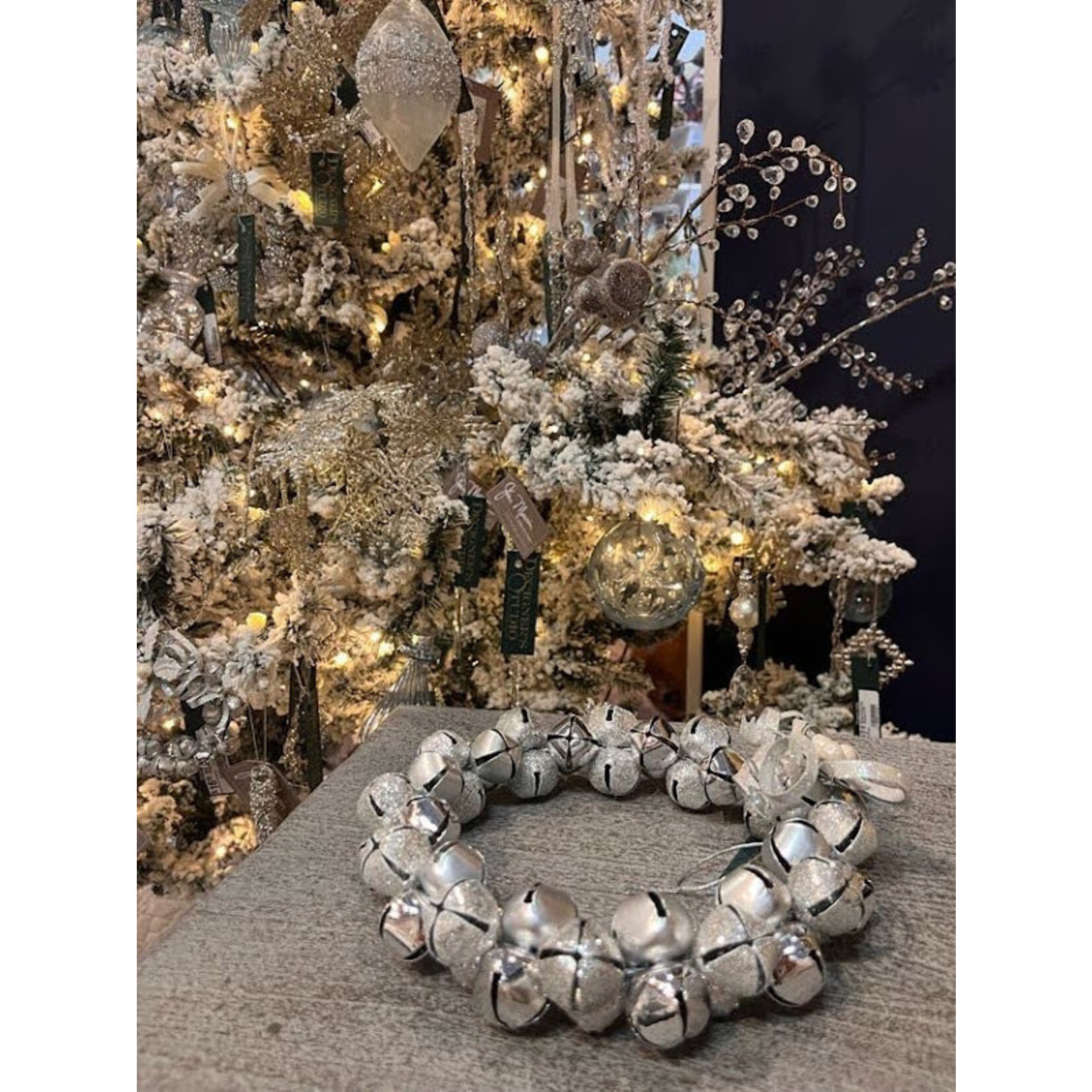 Katherine's Collection Azure Bell Wreath Silver