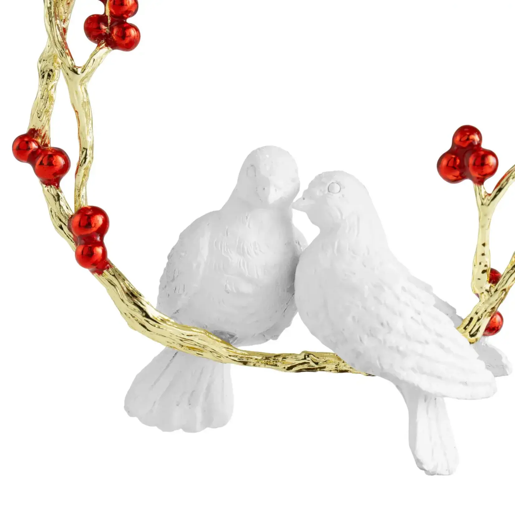 Michael Aram Gold, Red & White Turtle Doves Ornament