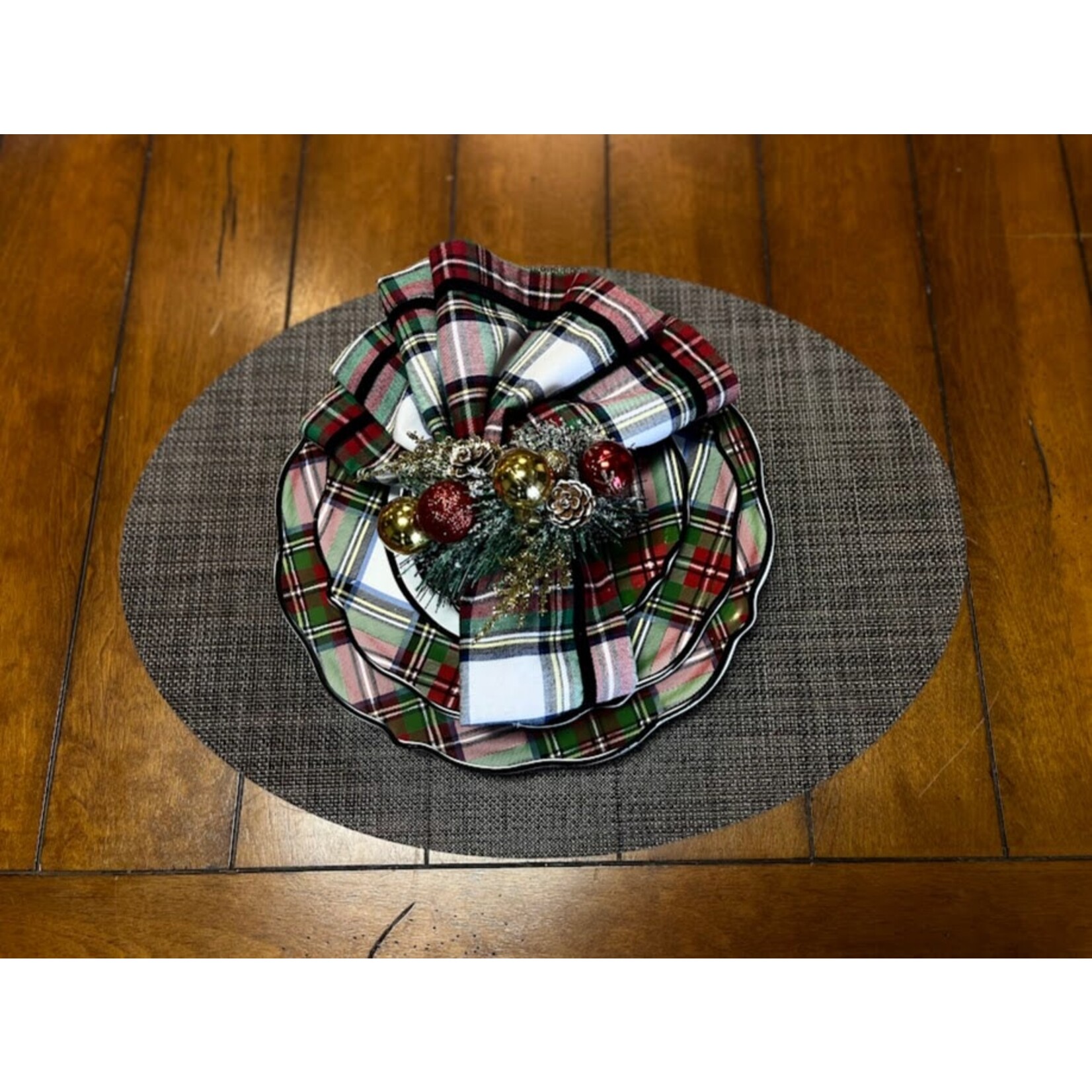 Chilewich Dark Walnut Oval Basketweave Placemat