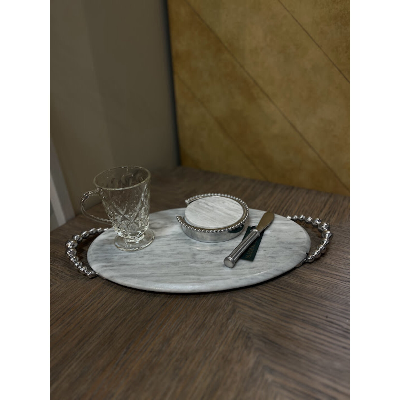 Mariposa Pearled Marble Serving Board