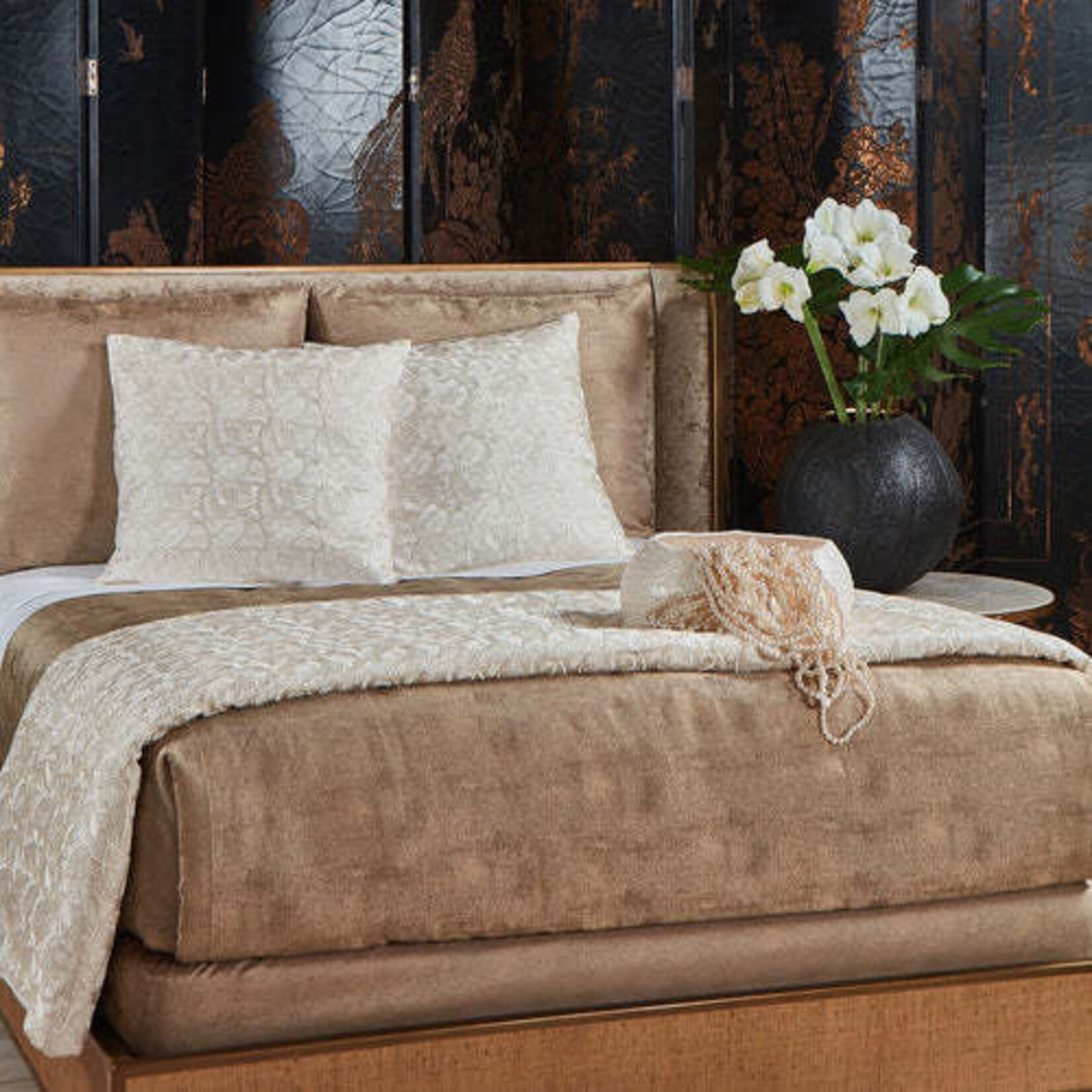 Ann Gish Stardust Coverlet King Golden