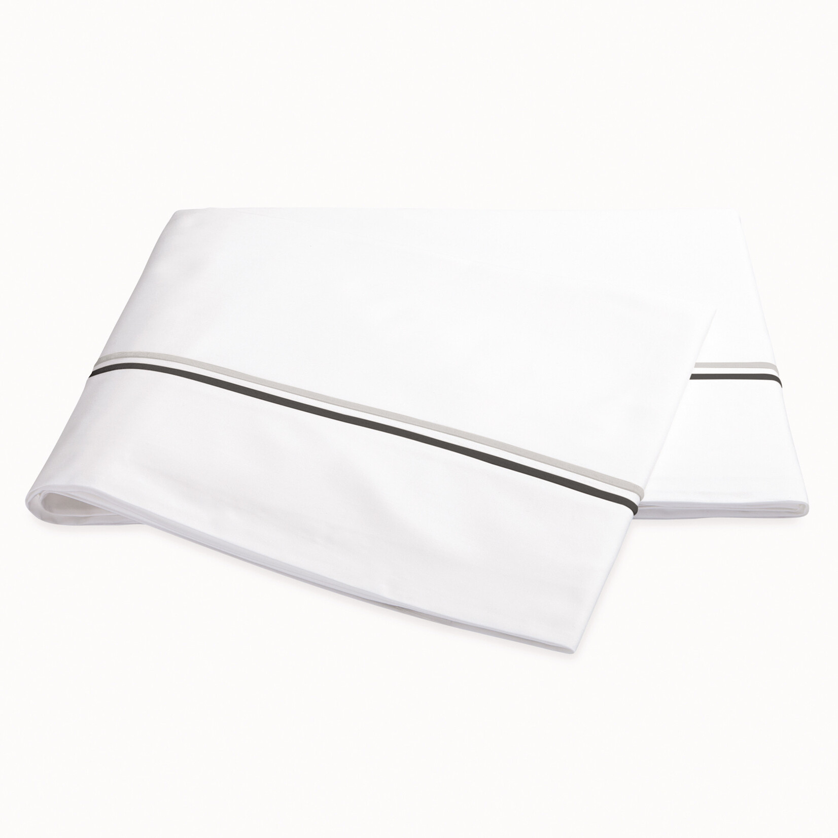 Matouk Essex Standard Pillowcase Pair Charcoal