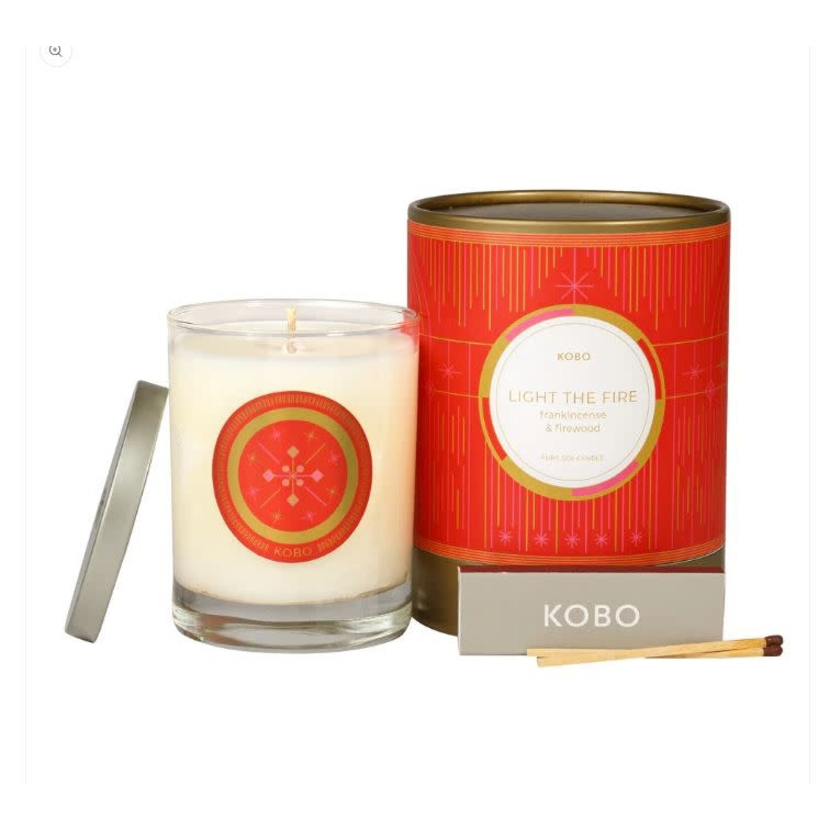 Kobo Light the Fire Pure Soy Holiday Candle