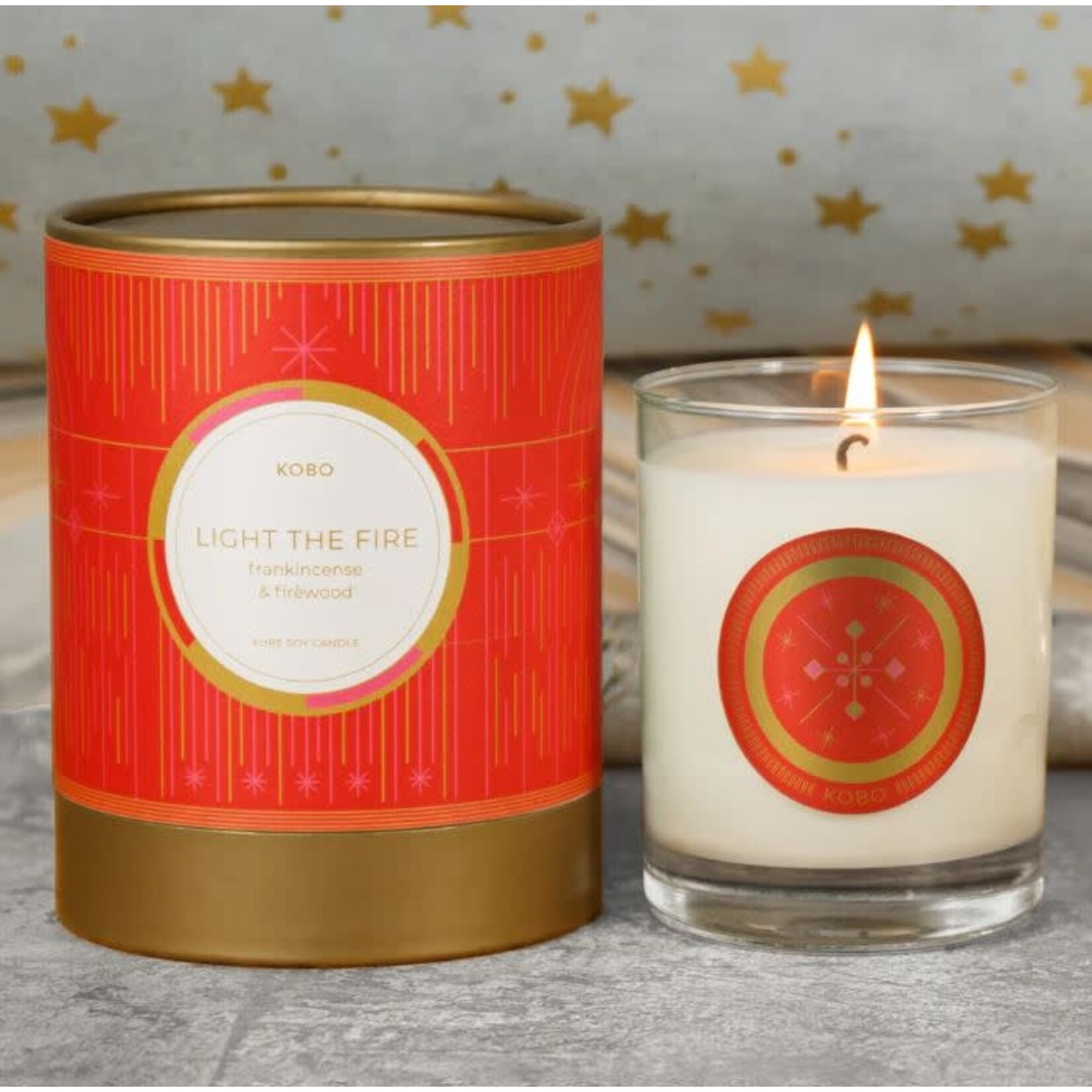 Kobo Light the Fire Pure Soy Holiday Candle