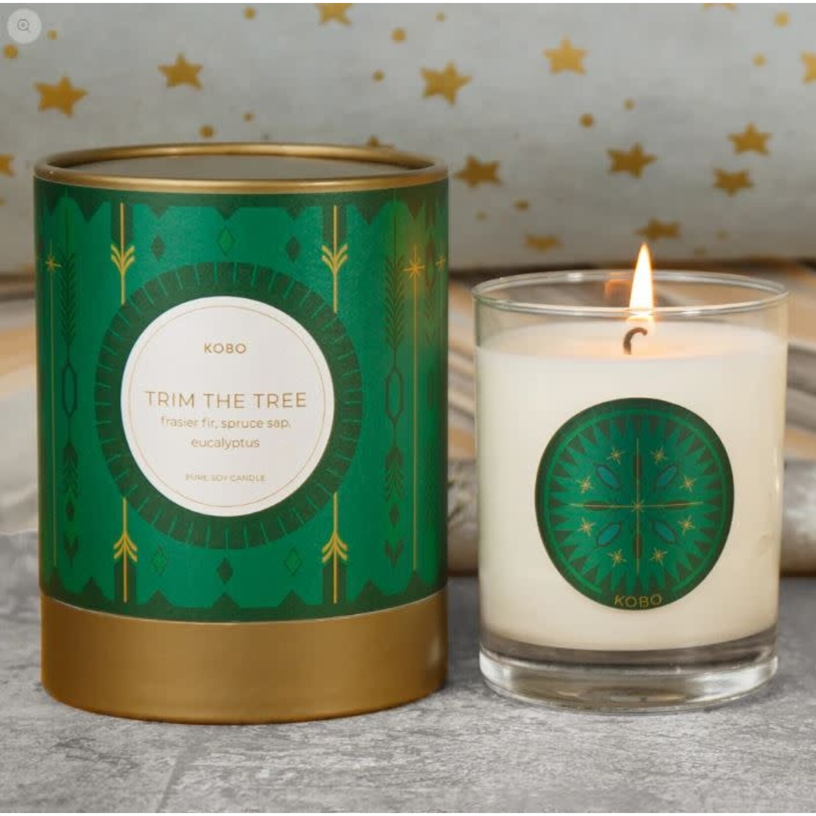 Kobo Trim the Tree Pure Soy Holiday Candle