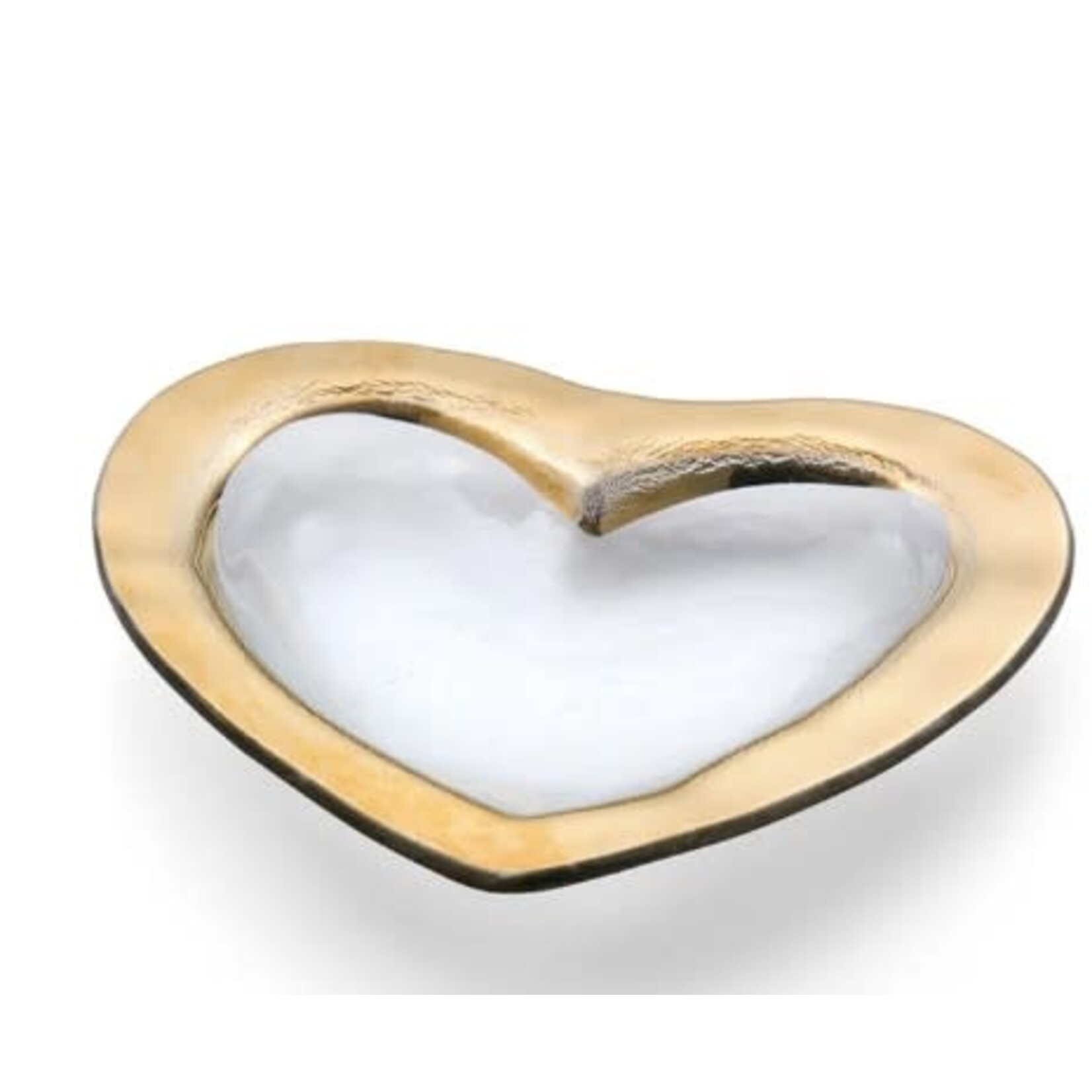Annieglass 24K Gold-Rimmed Small Glass Heart Bowl