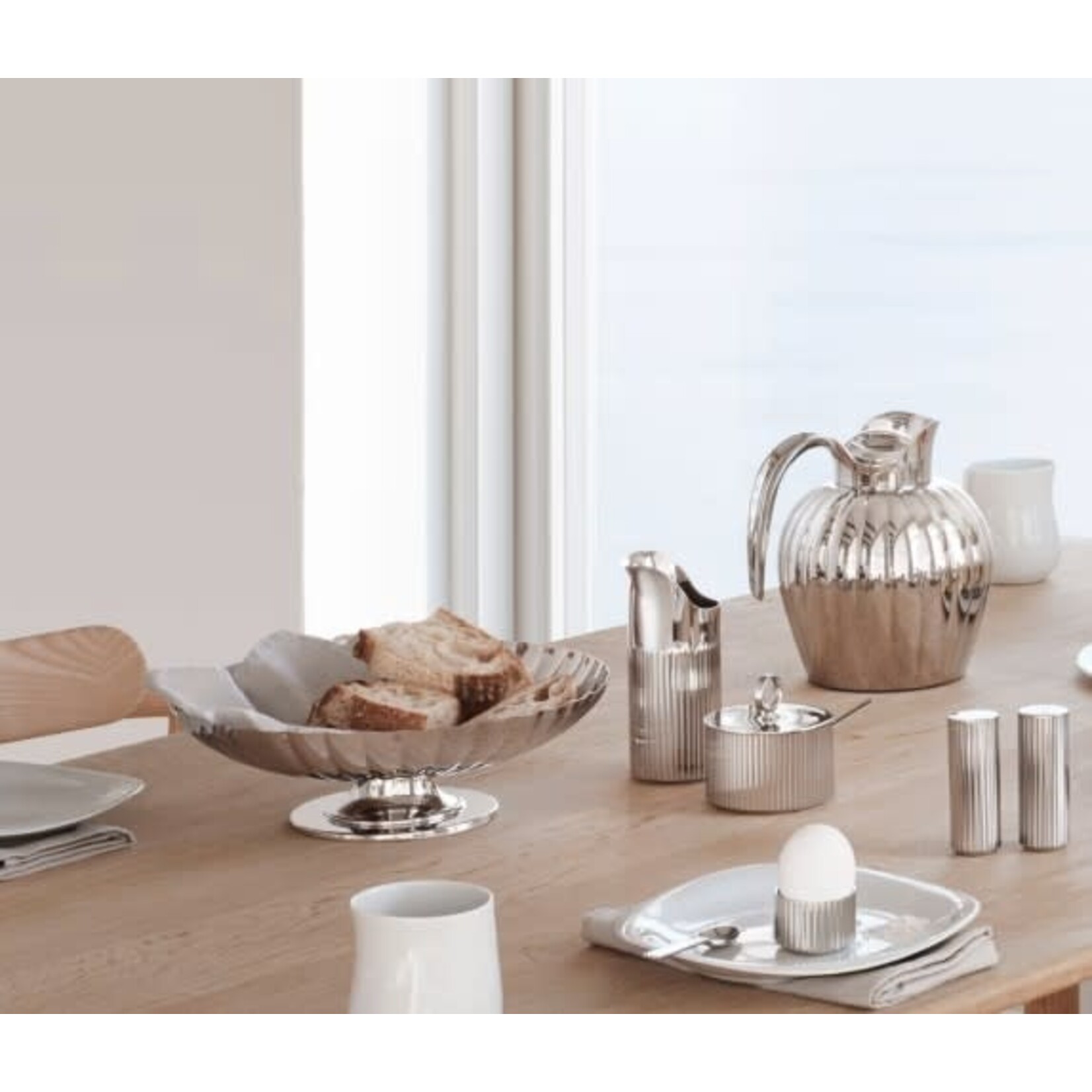 Georg Jensen Bernadotte Dish on Stand Stainless Steel