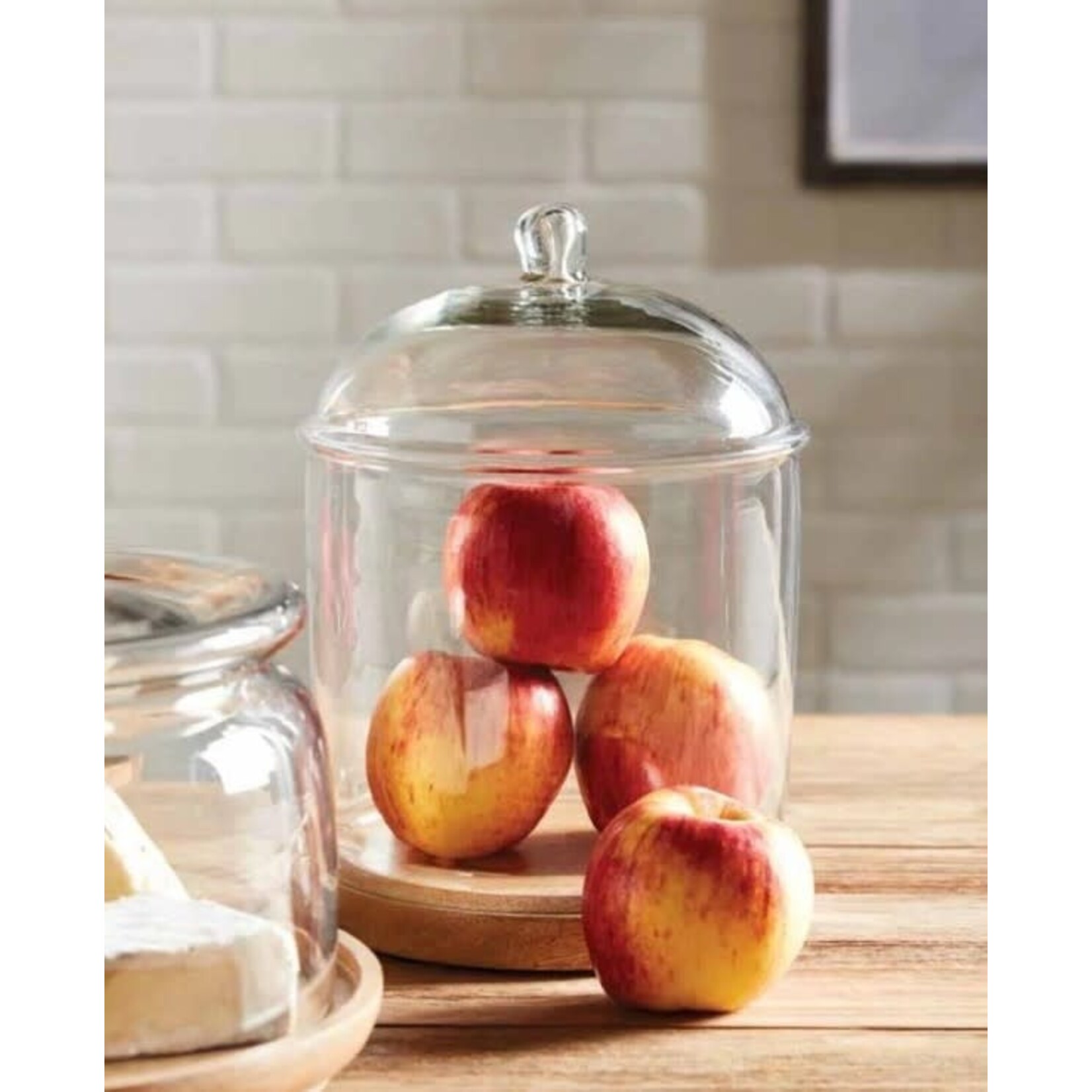 Napa Home and Garden Adrien Glass Cloche with Wood Base