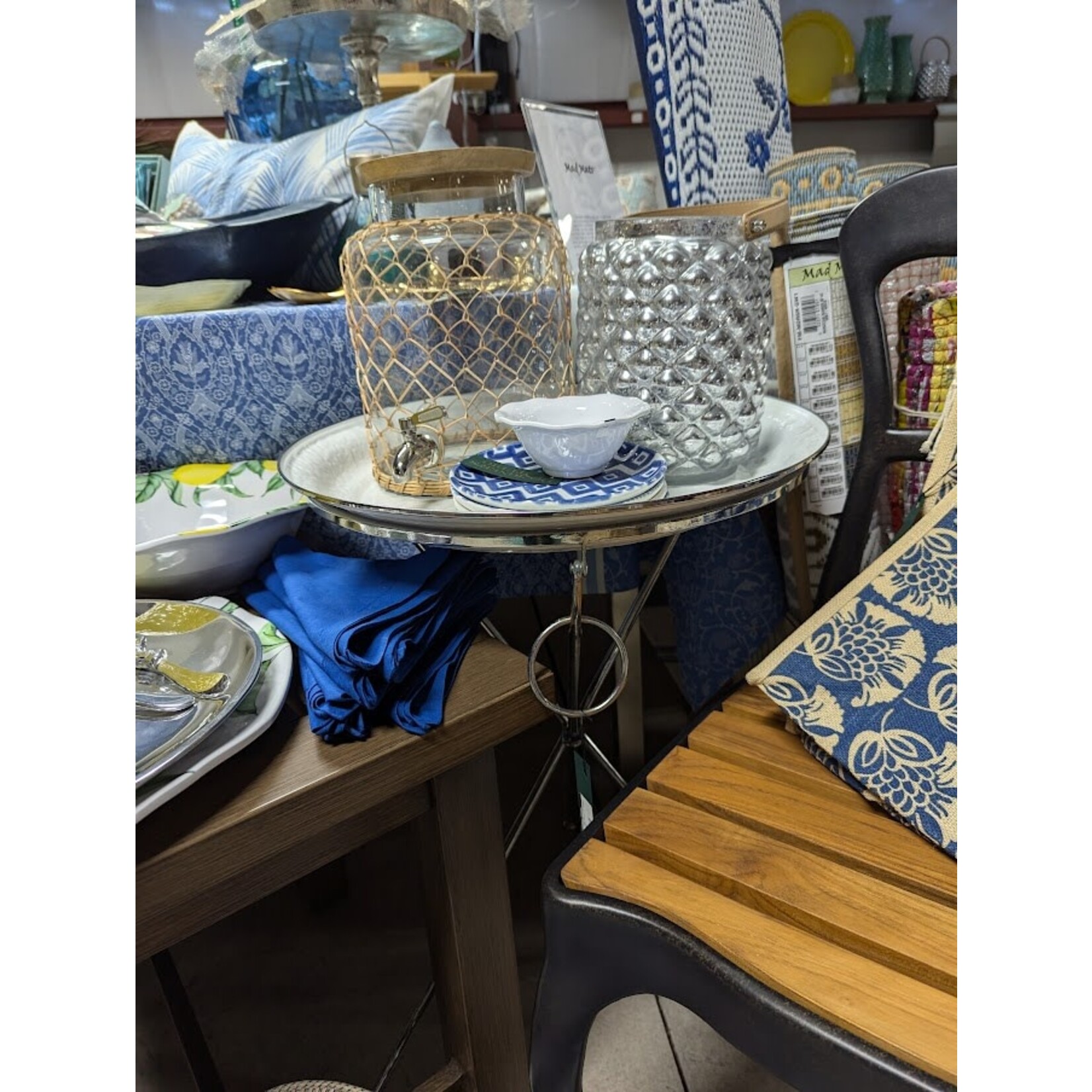 Golden Rabbit Tray Stand Table with Large Tray