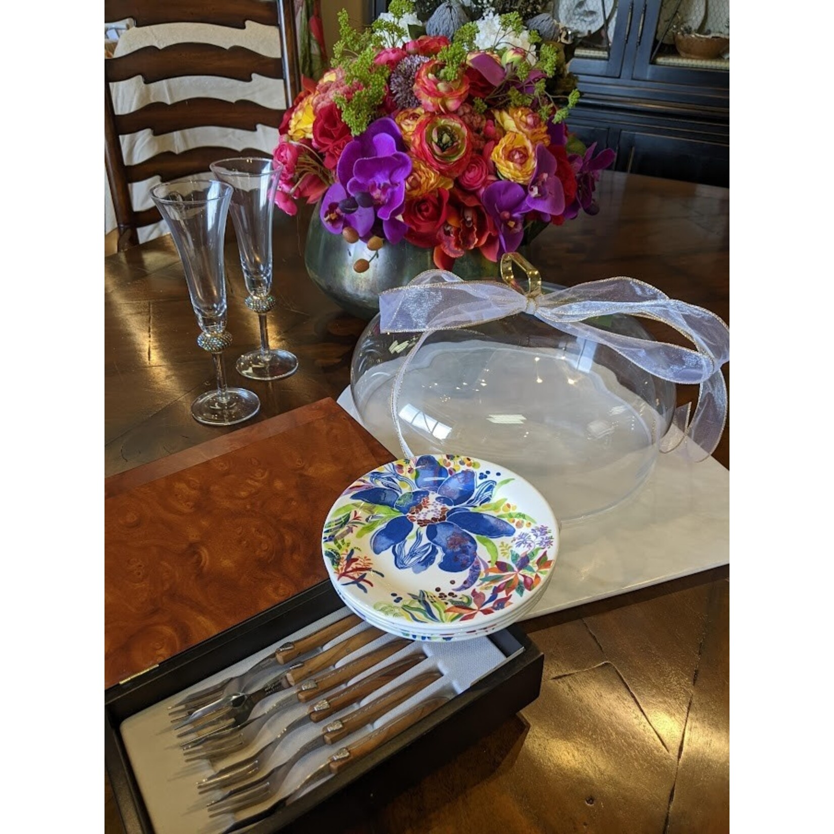 Nude Glass, USA Cupola Cake Platter with Dome