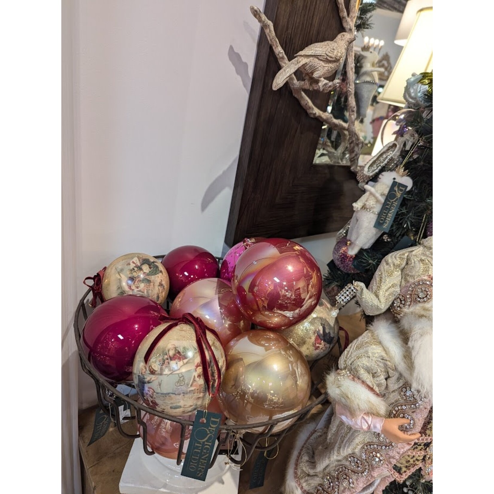 Shishi LLC Ball with Kids Red Gold Christmas Ornament