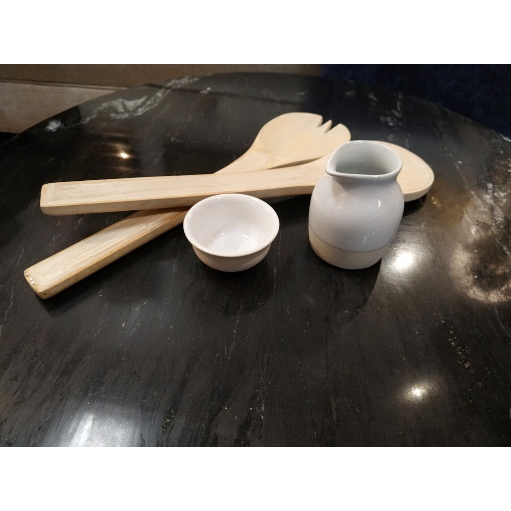 Just Slate Company Salad Servers with Sauce Set