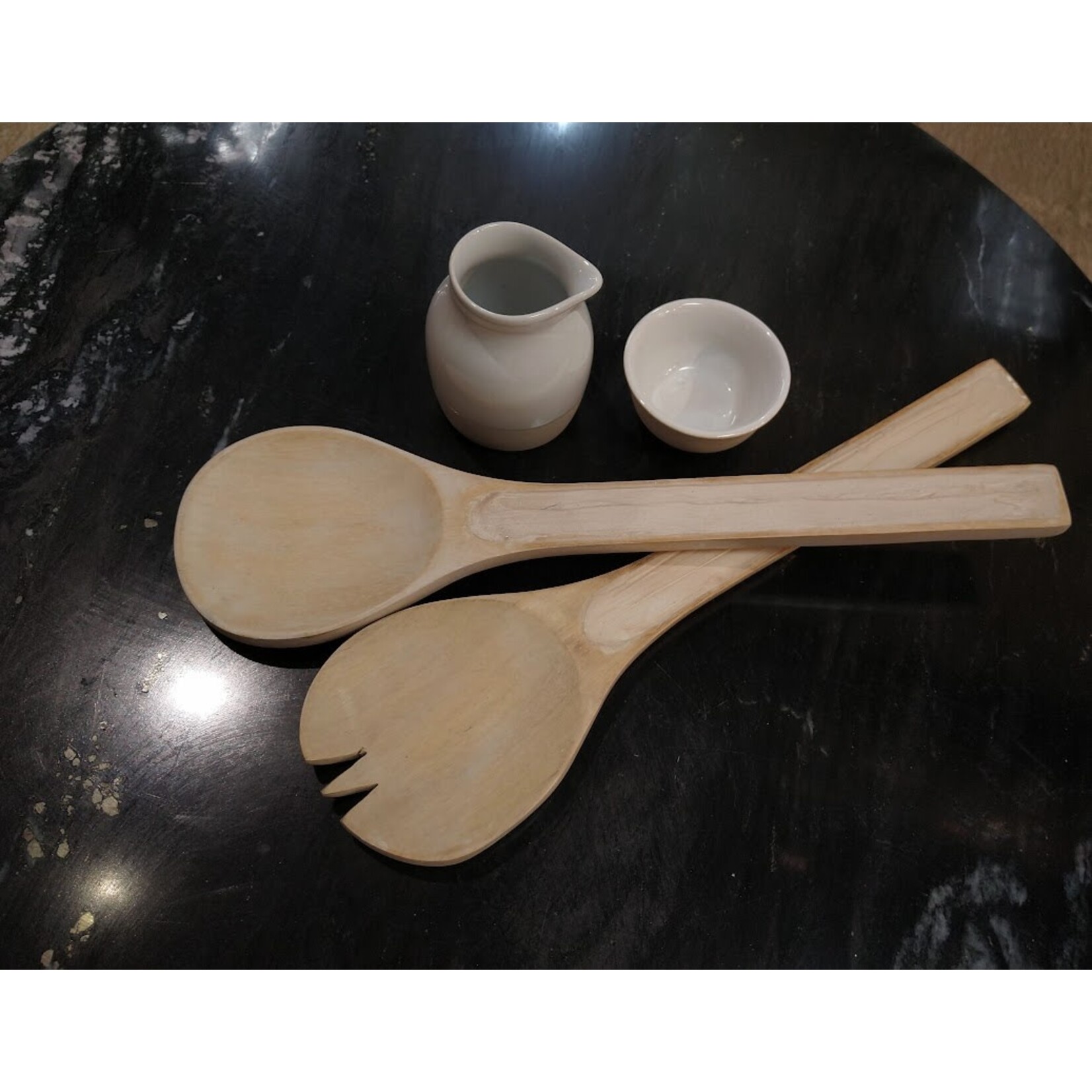 Just Slate Company Salad Servers with Sauce Set