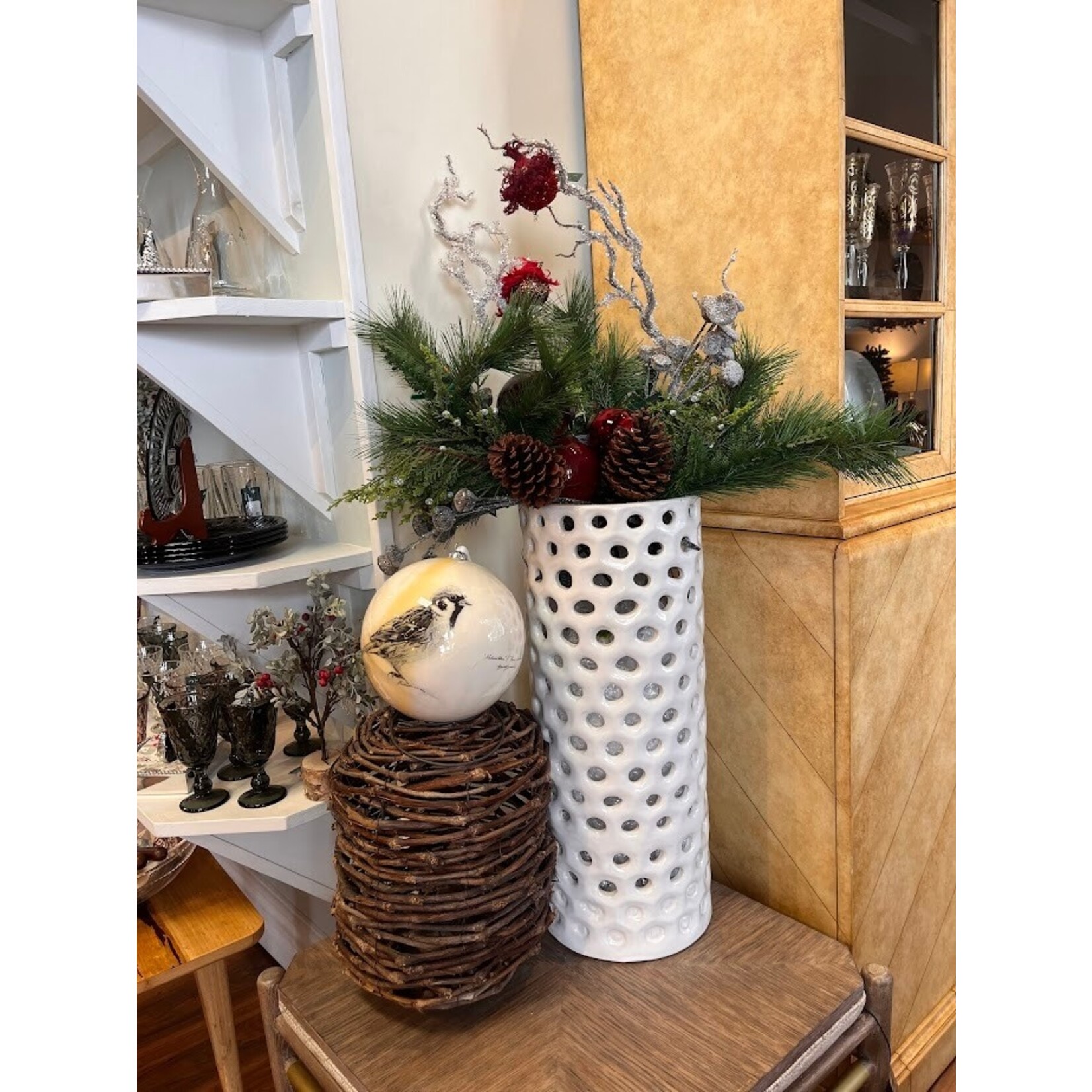 Two's Company Rattan Lantern