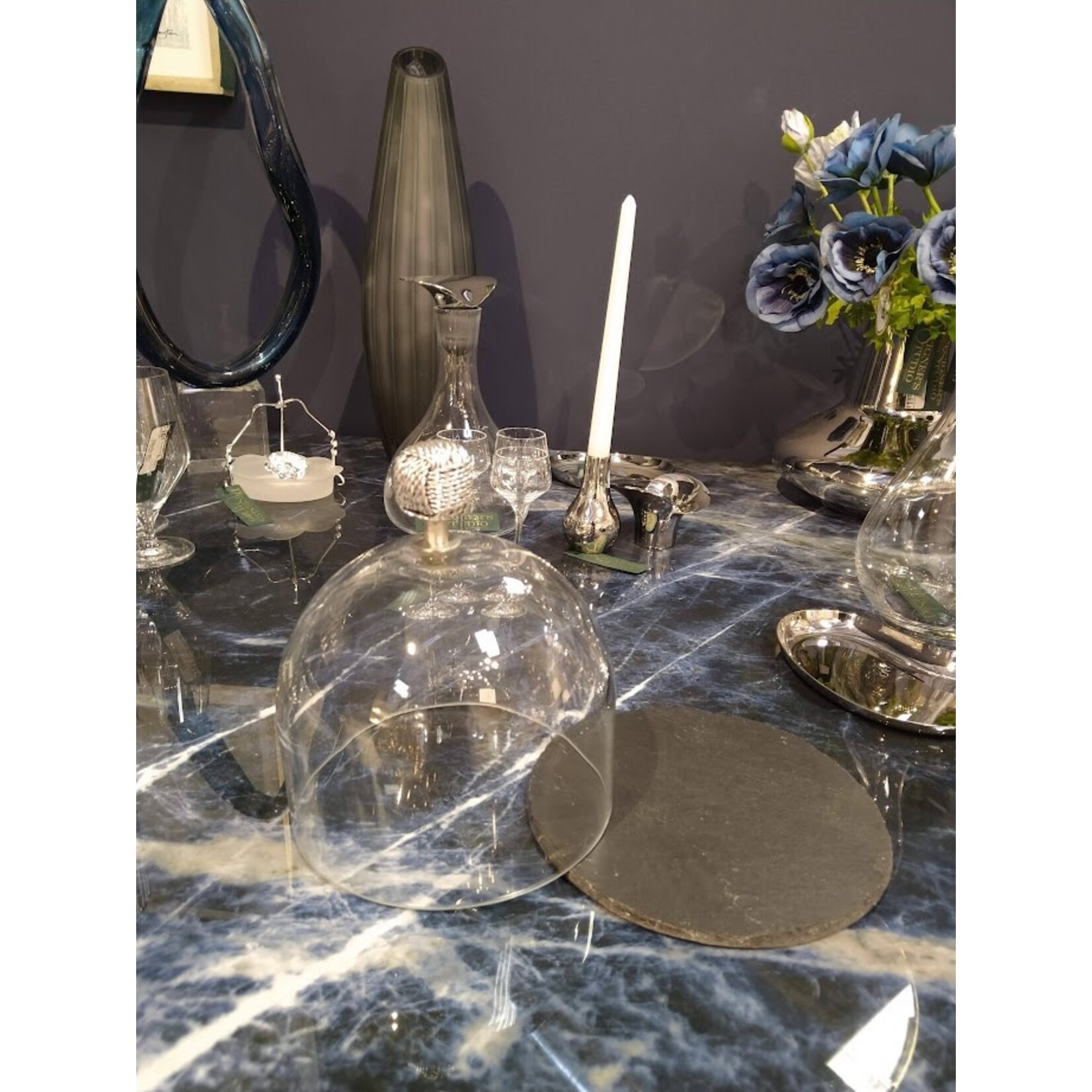 Just Slate Company Rope Knot Glass Cloche with Base