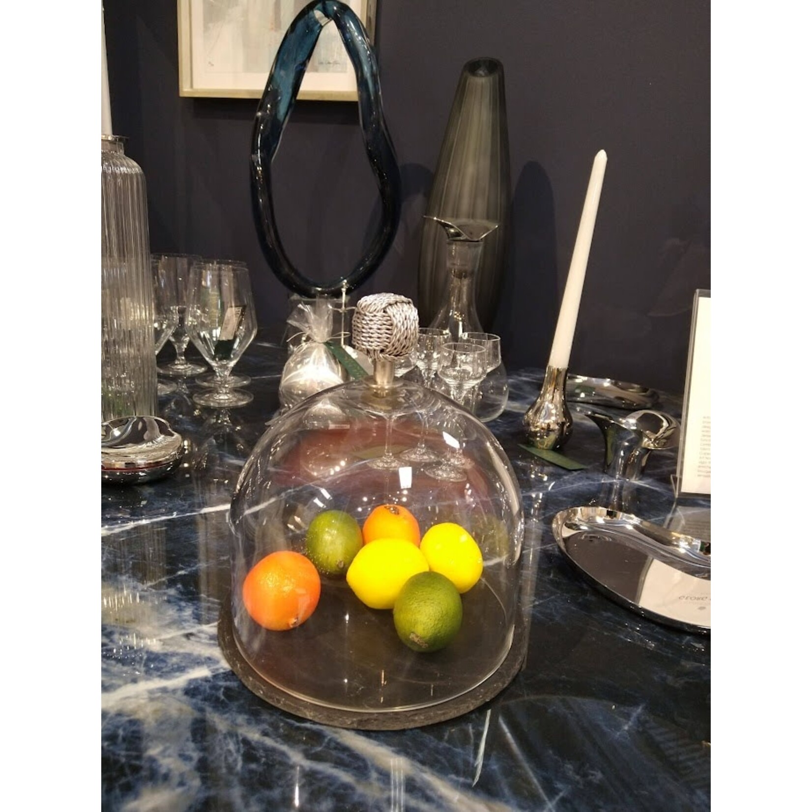 Just Slate Company Rope Knot Glass Cloche with Base