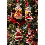 Two's Company Handmade Santa Glass Ornament 6"