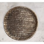 Saro Trading Company Ribbed Plate Charger Gold