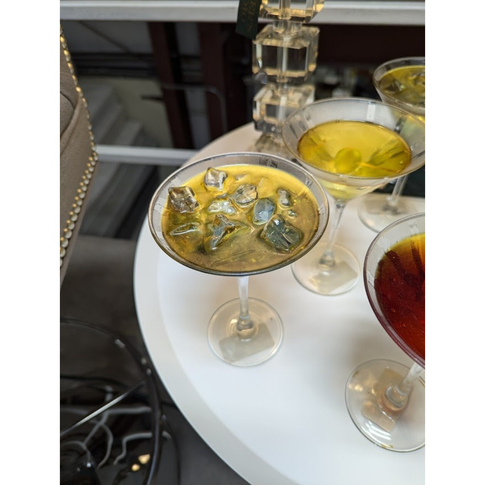 Jeremy Place Frosted Blue Faux Martini
