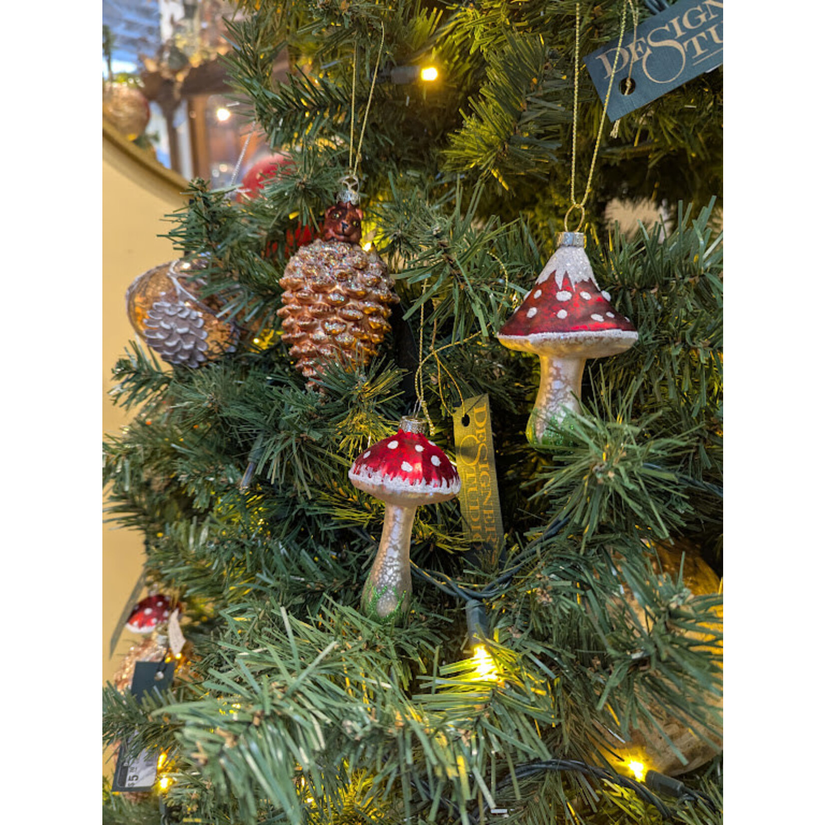 RAZ Imports Red Mushroom Ornaments